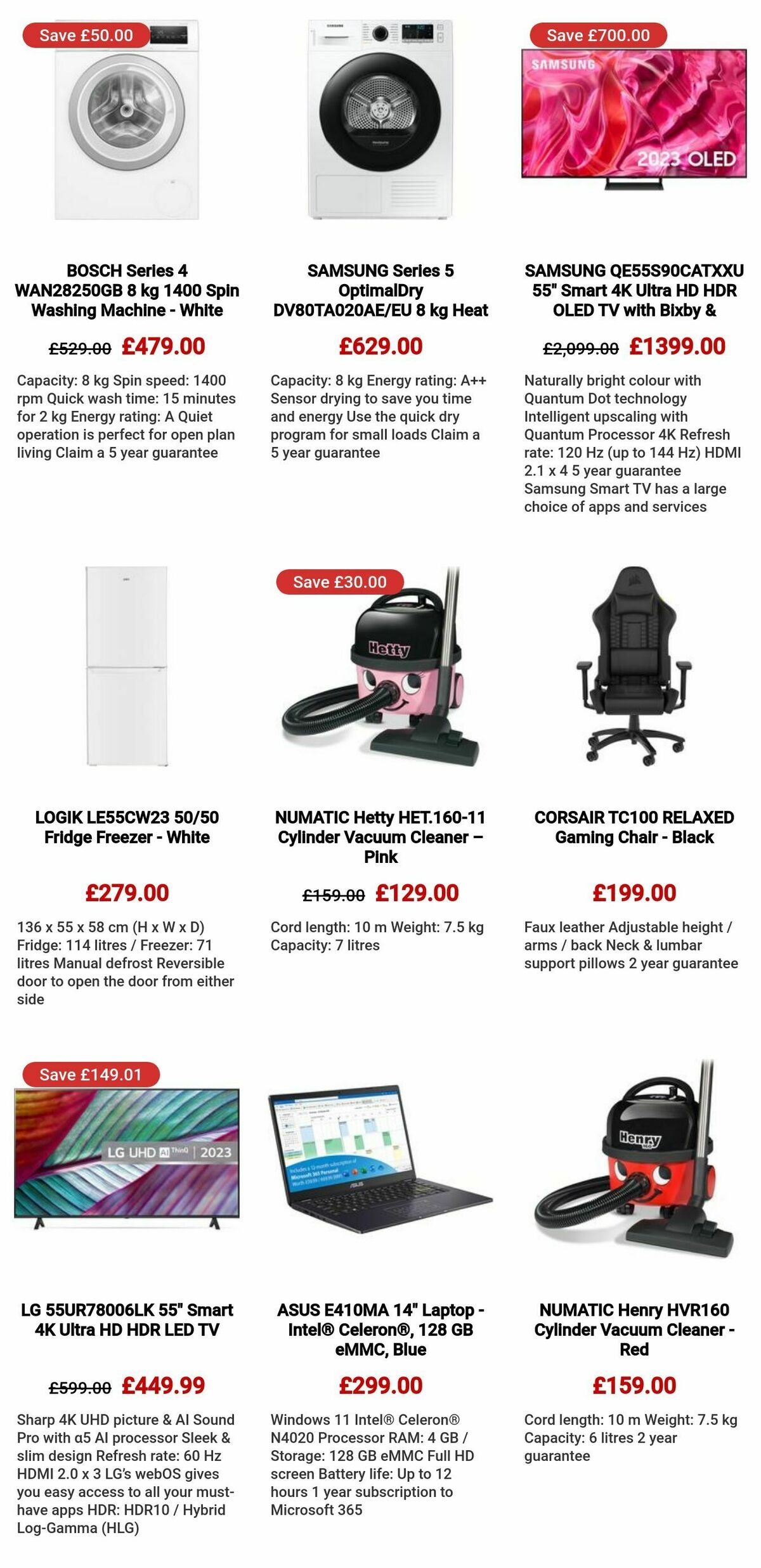 Currys Offers from 27 October