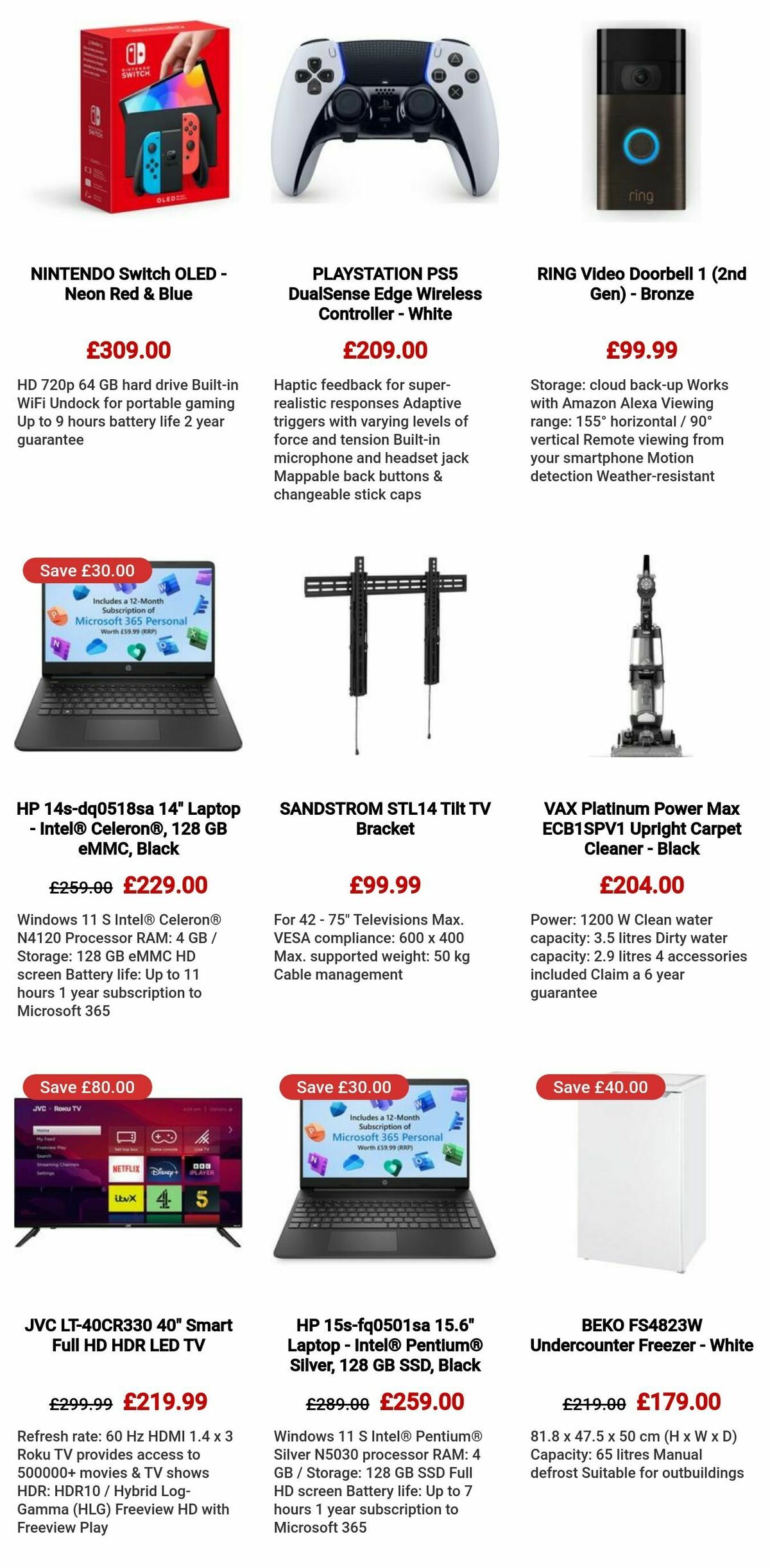 Currys Offers from 27 October