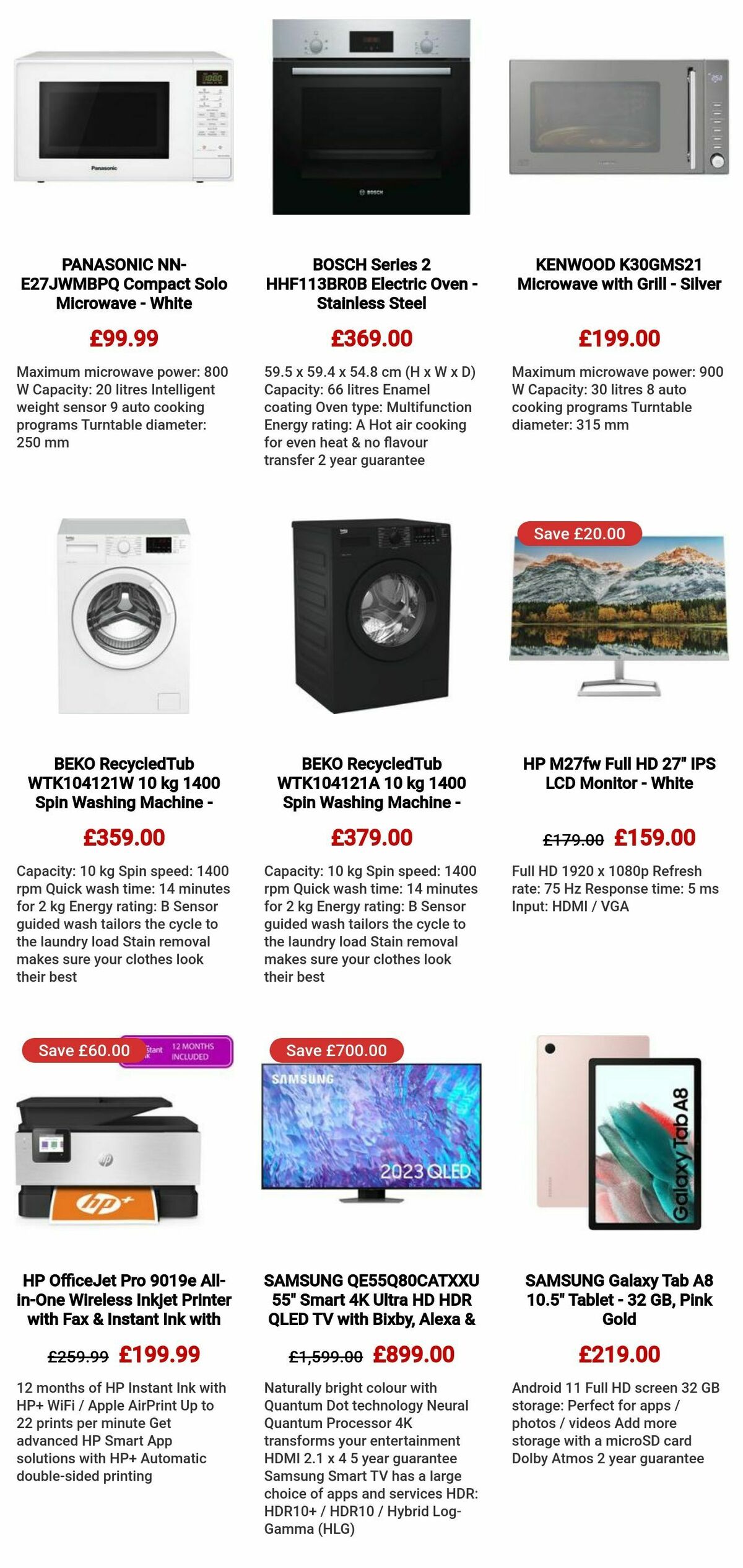 Currys Offers from 27 October