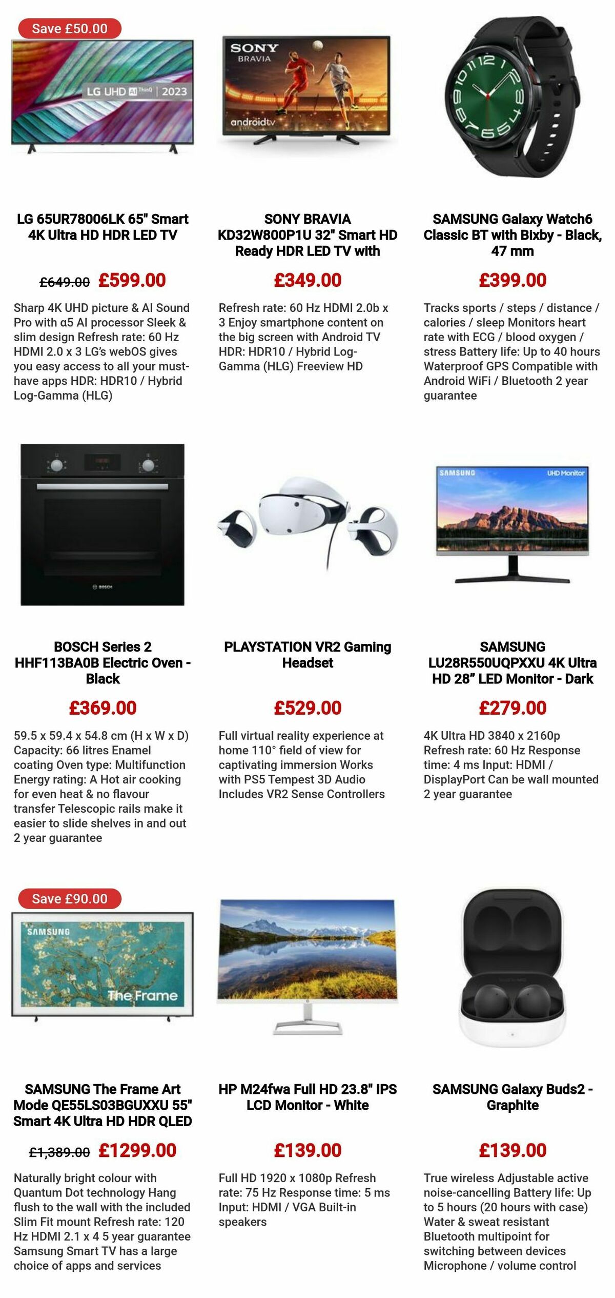 Currys Offers from 27 October