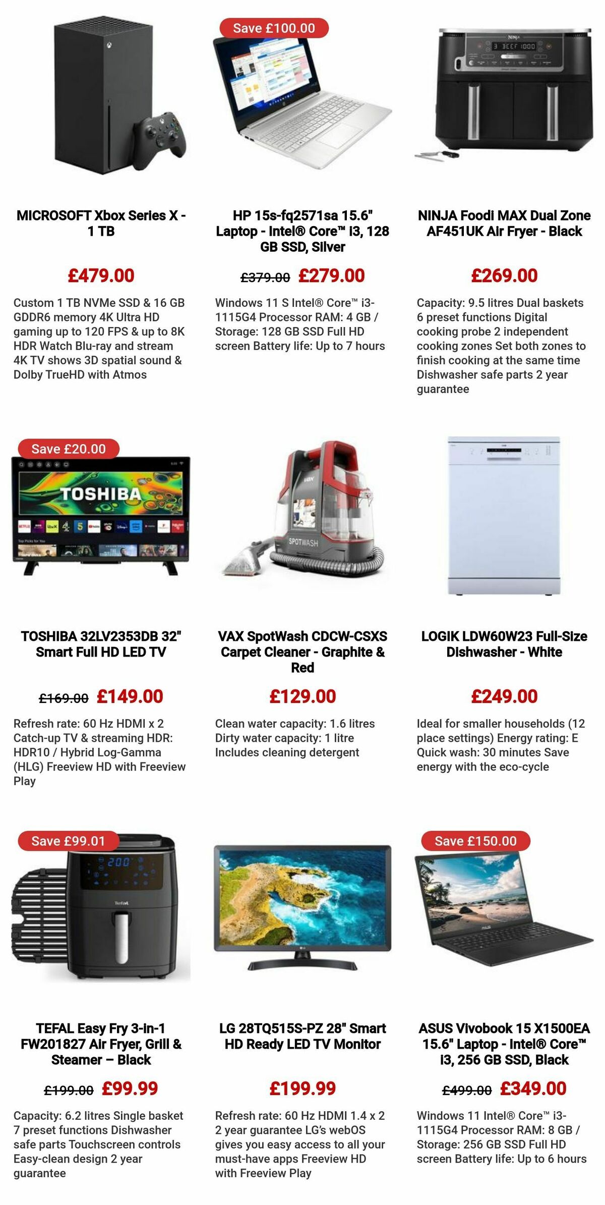 Currys Offers from 27 October