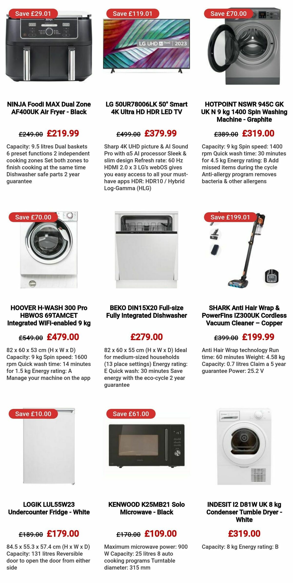 Currys Offers from 27 October