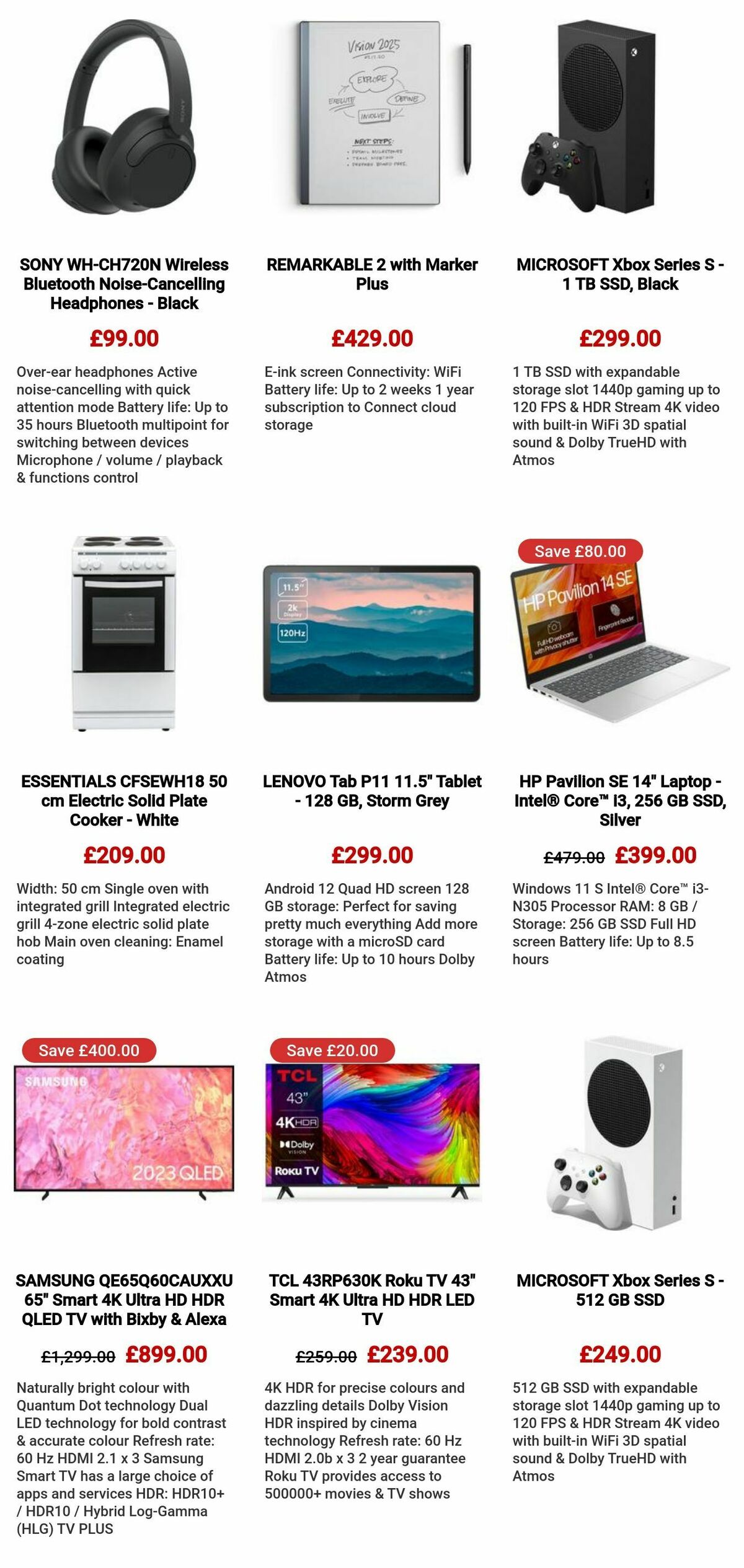 Currys Offers from 27 October