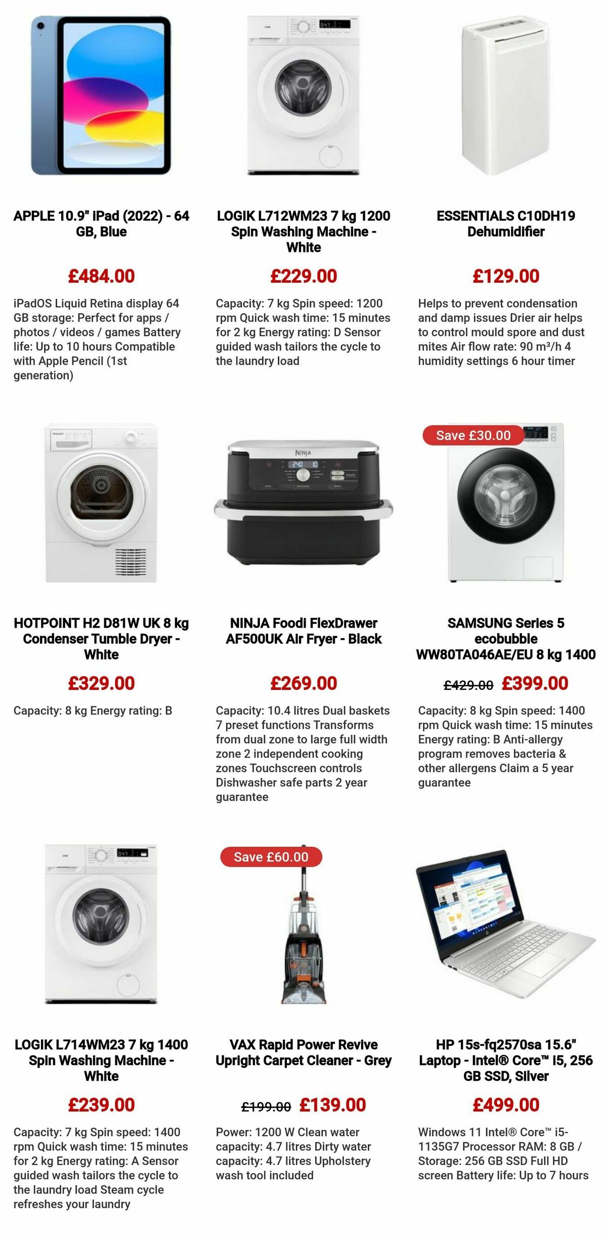 Currys Offers from 27 October