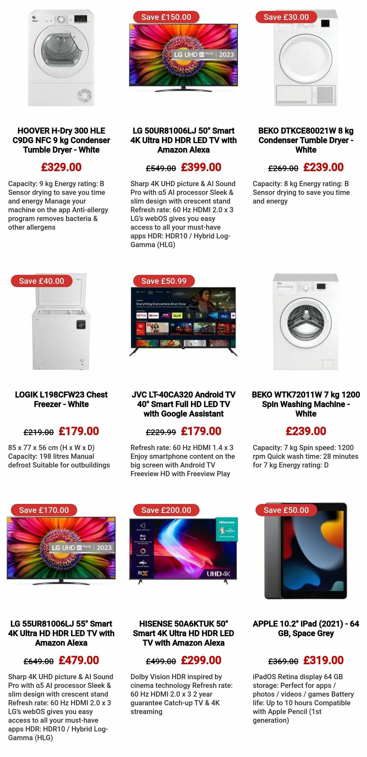 Currys Offers from 27 October