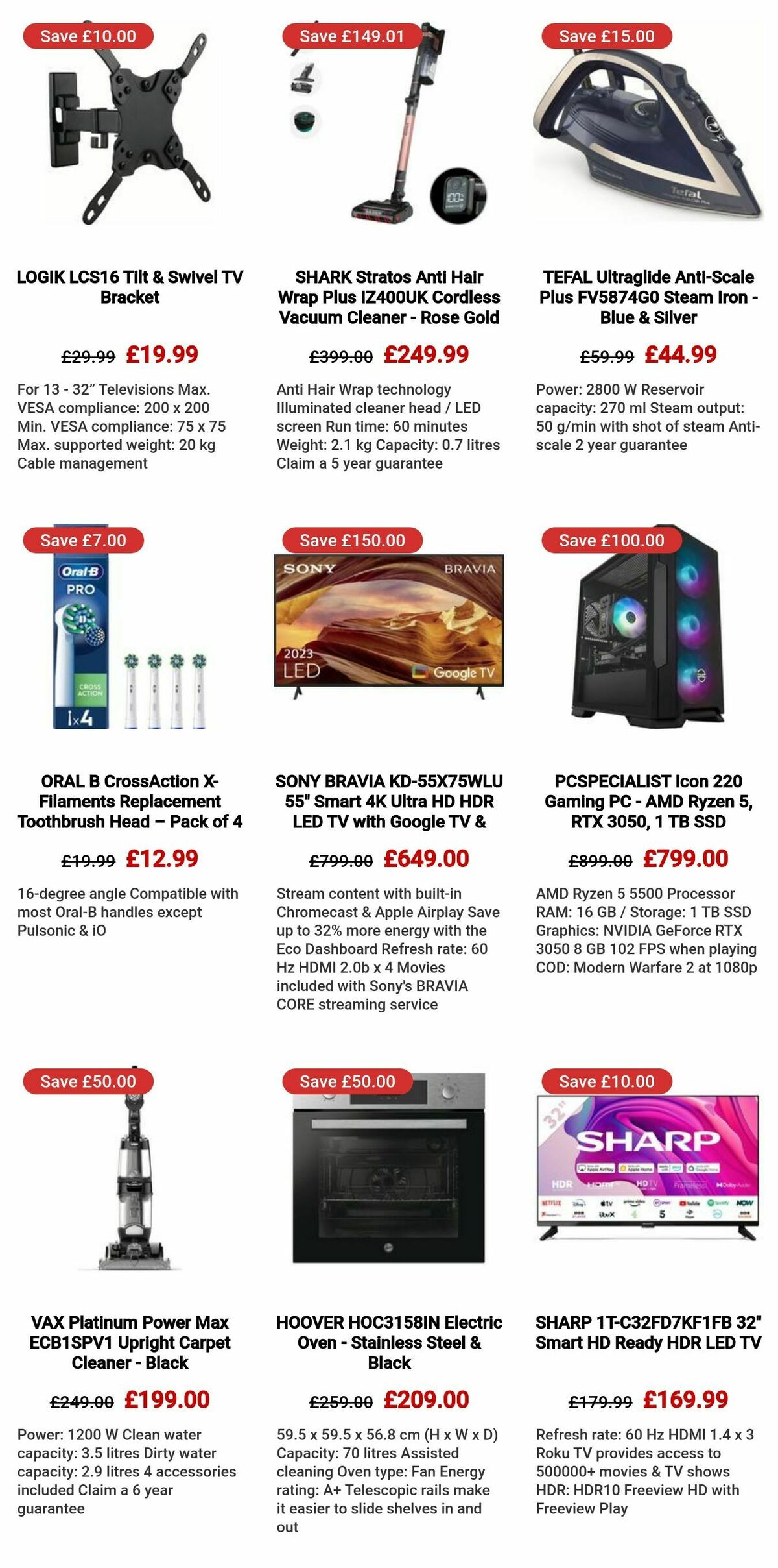 Currys Offers from 3 November