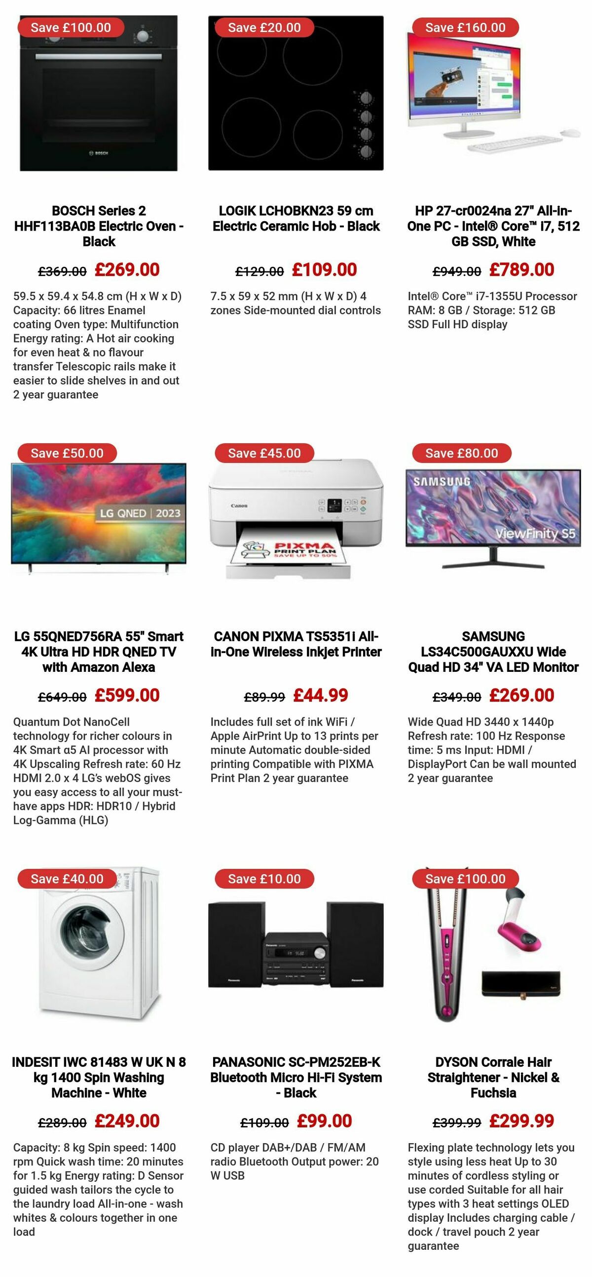 Currys Offers from 3 November