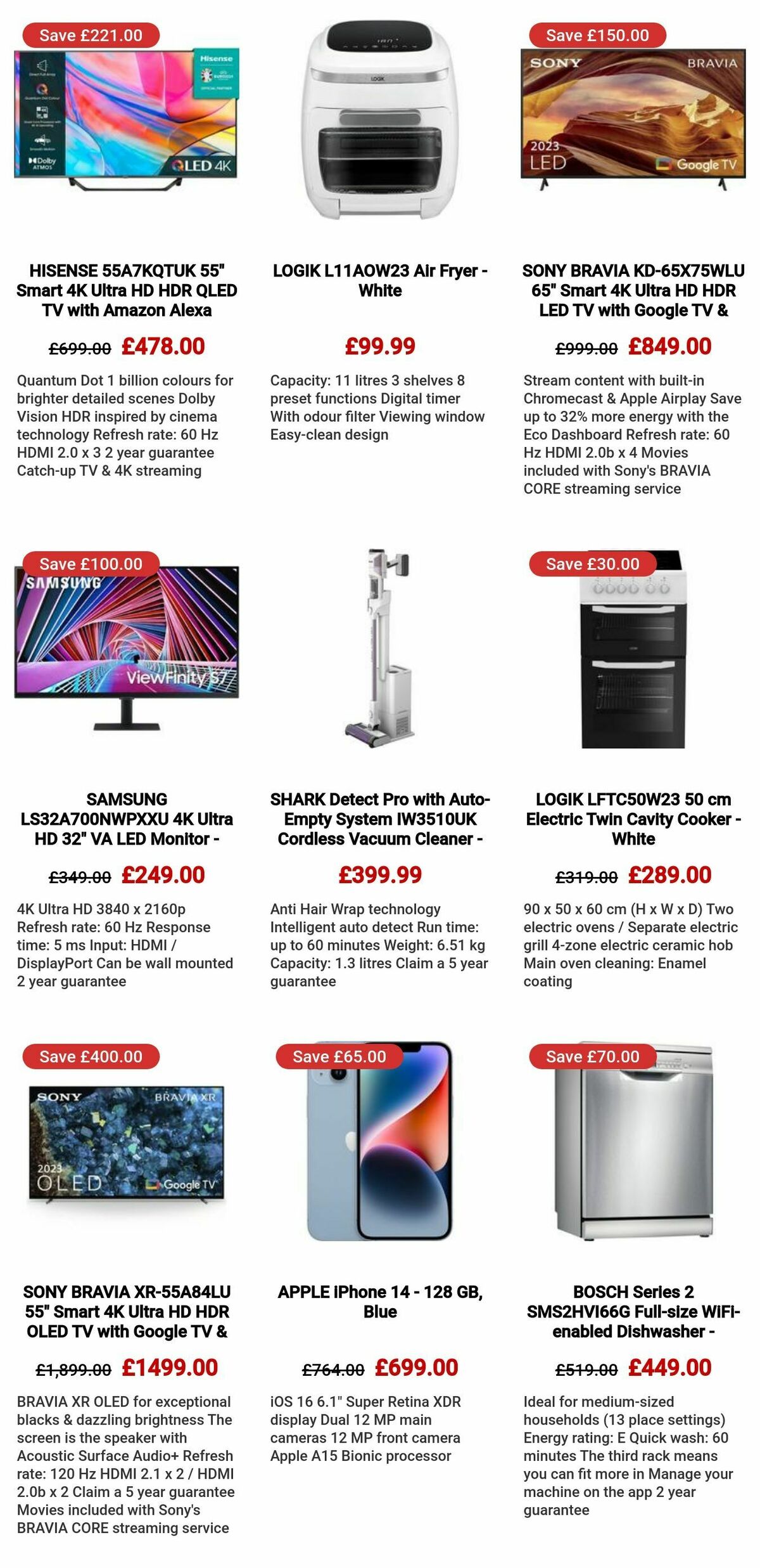 Currys Offers from 3 November