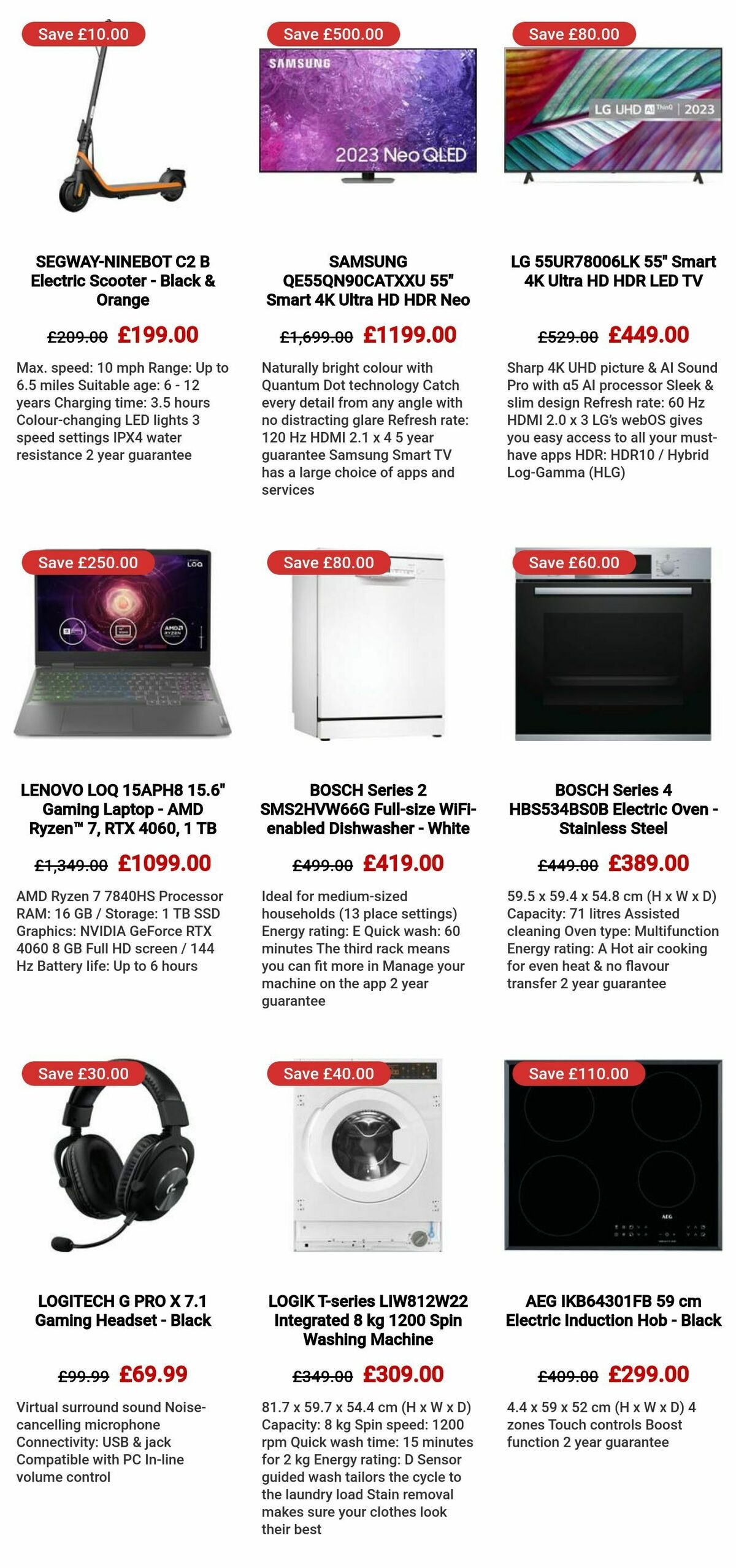 Currys Offers from 3 November