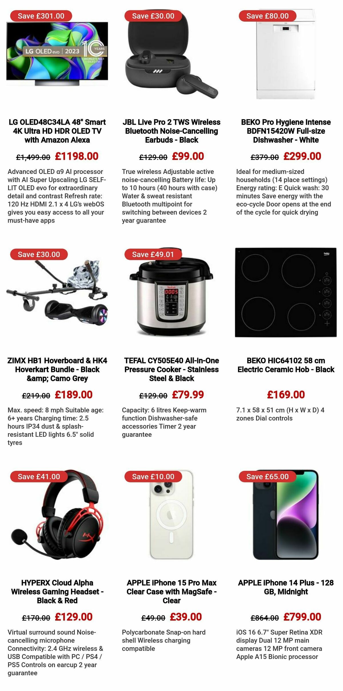 Currys Offers from 3 November