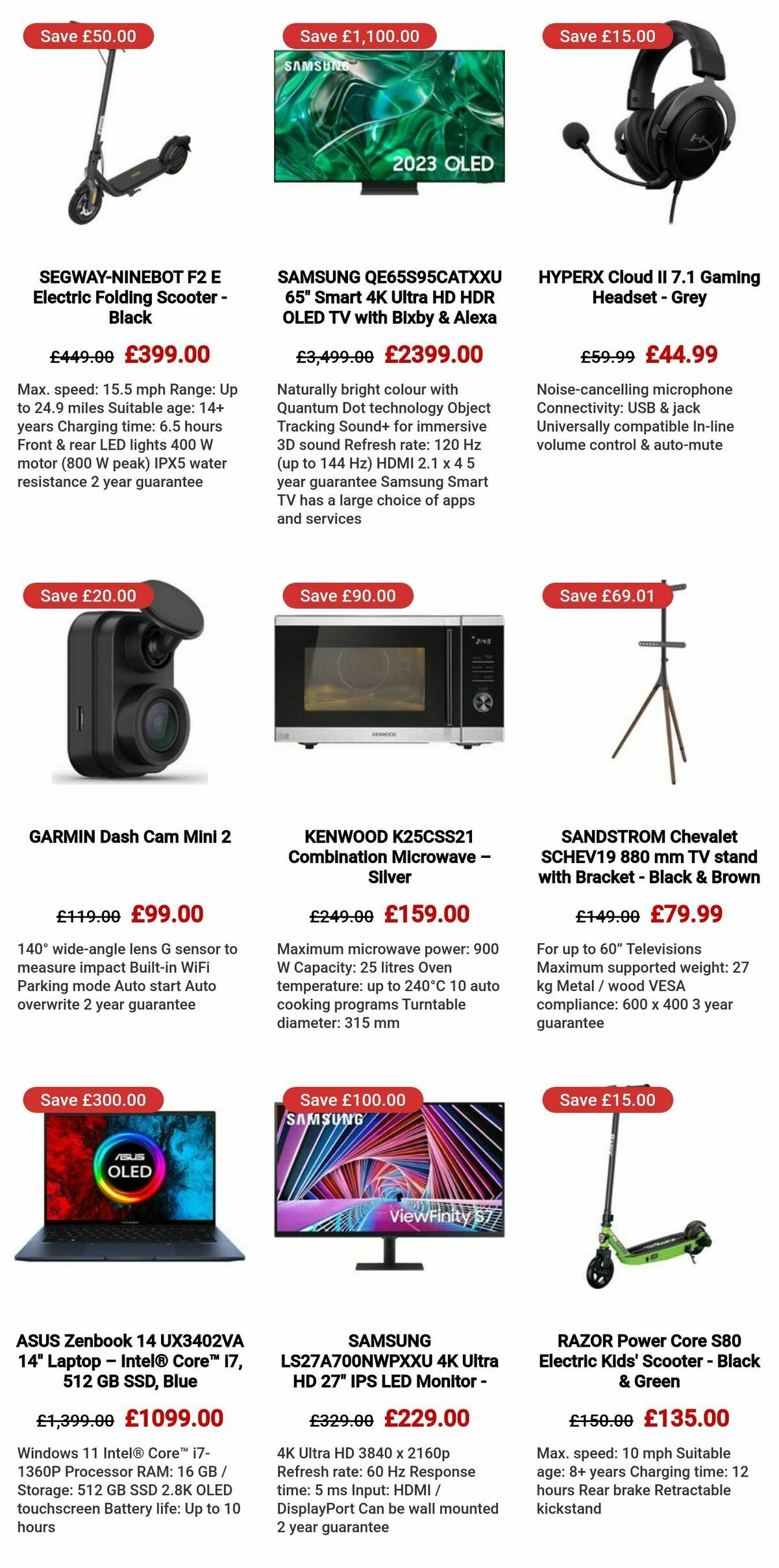 Currys Offers from 3 November