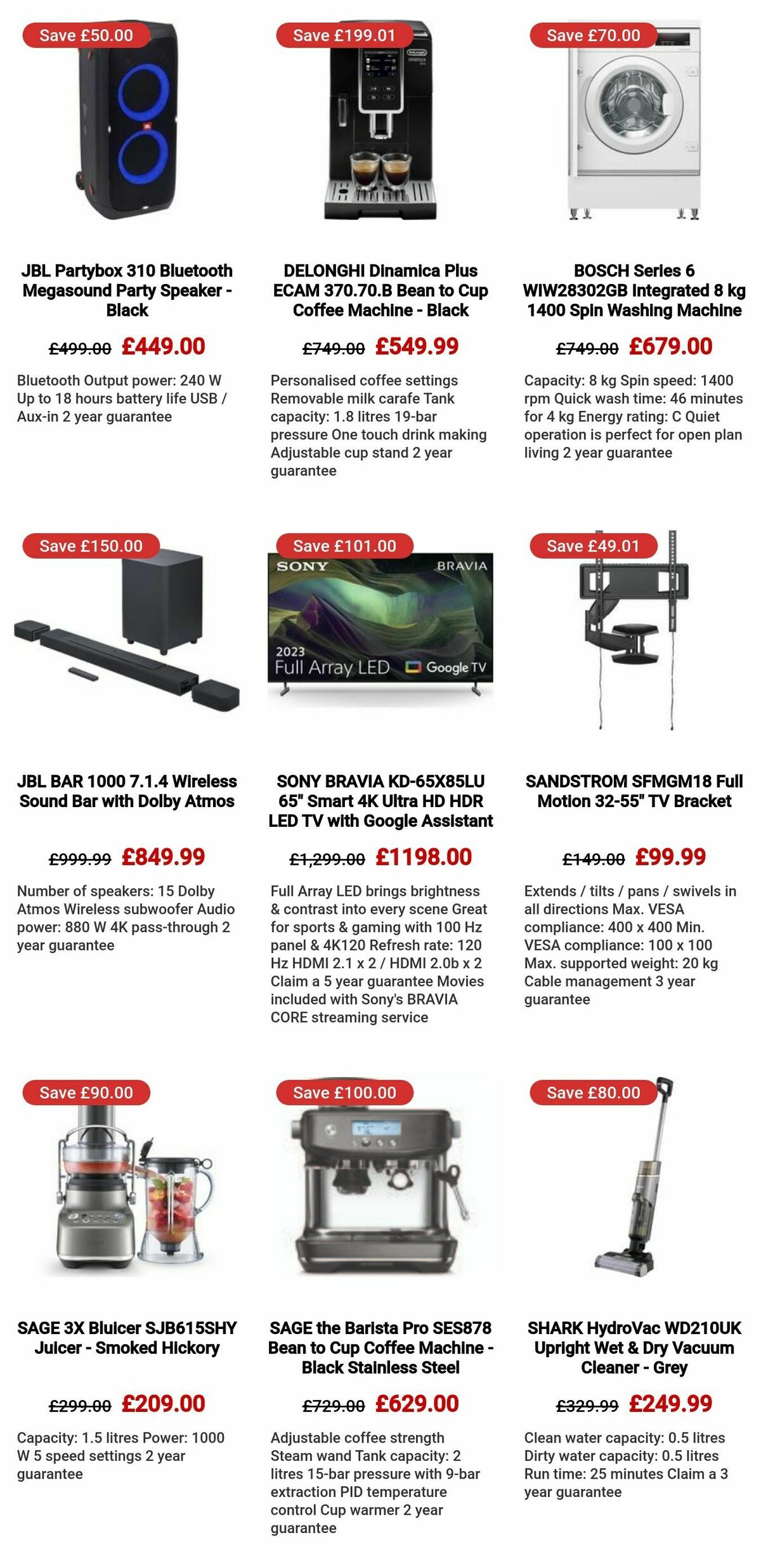 Currys Offers from 3 November