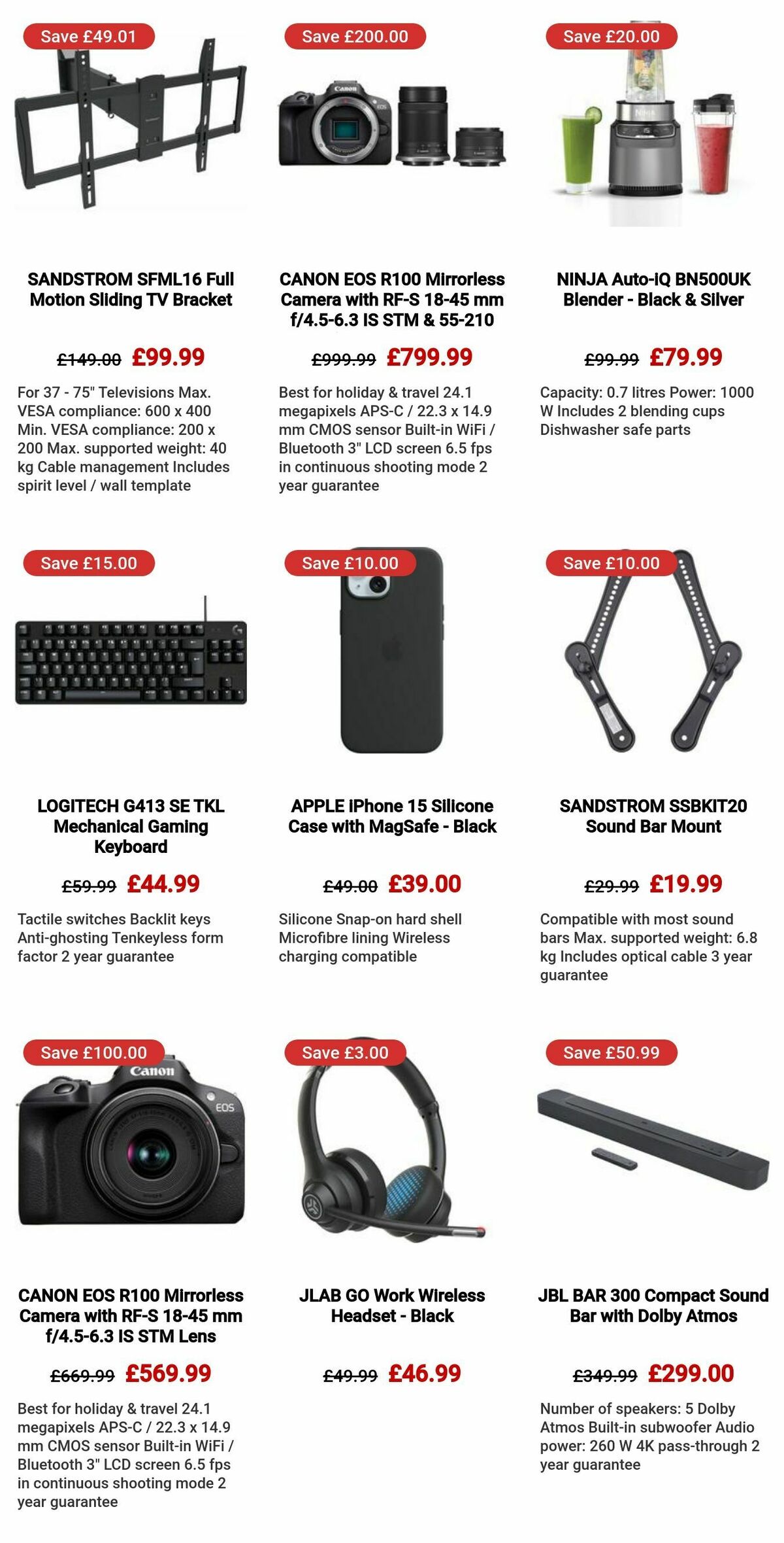 Currys Offers from 3 November