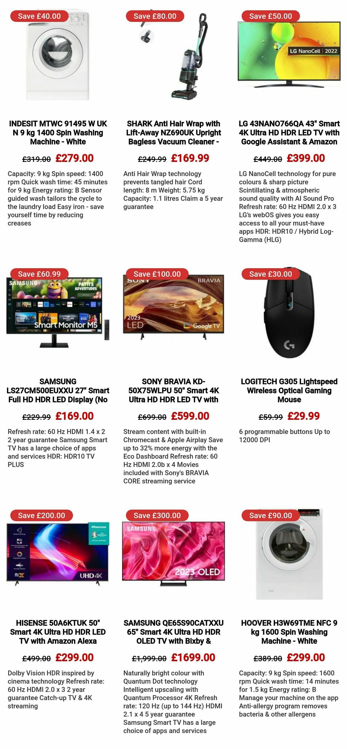 Currys Offers from 3 November