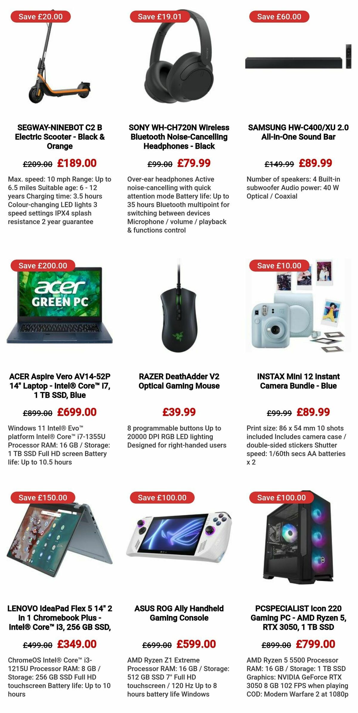 Currys Offers from 29 November