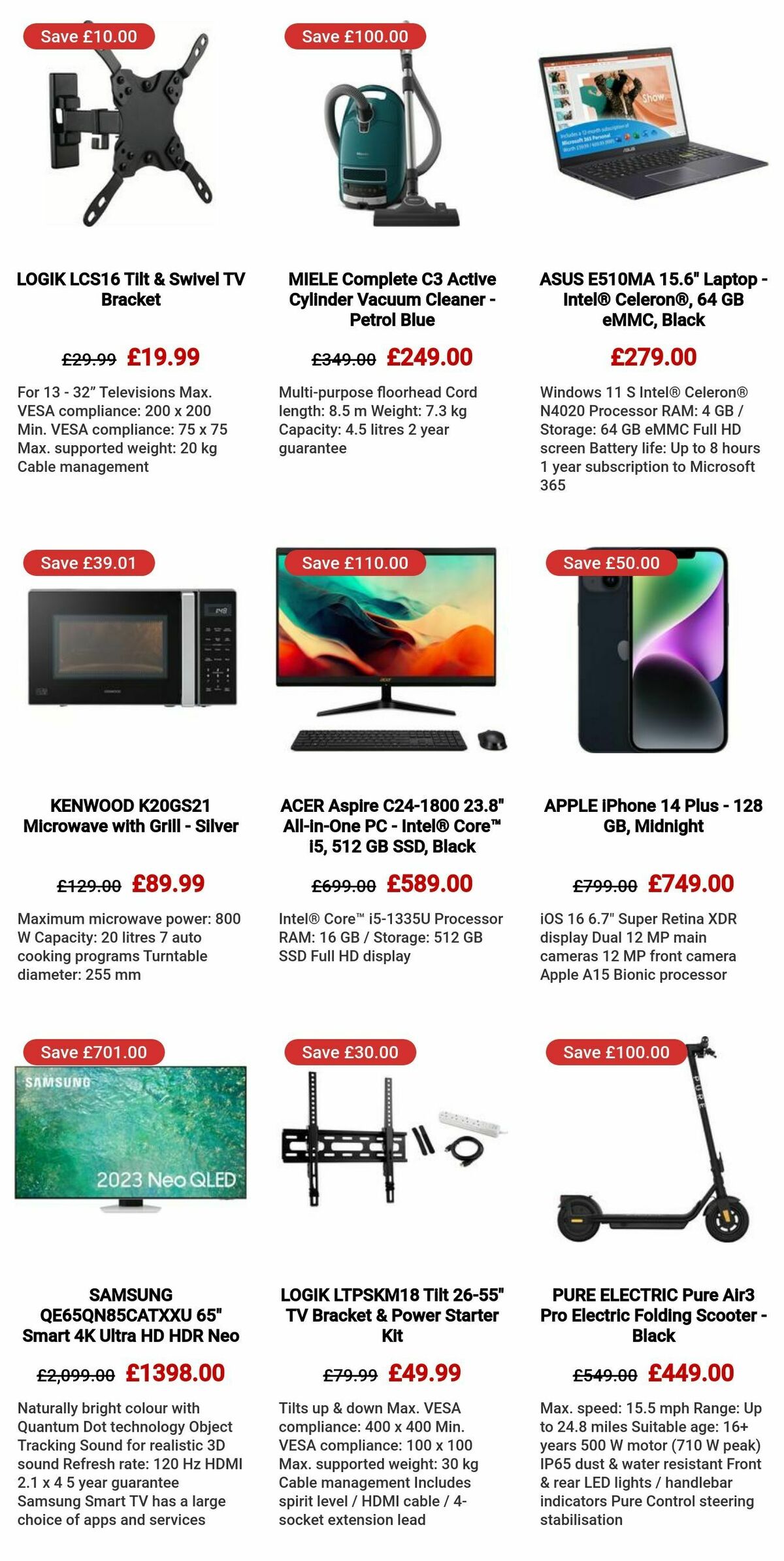 Currys Offers from 29 November