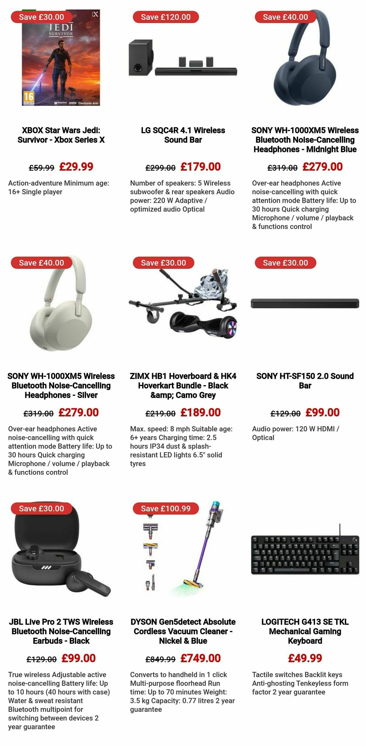 Currys Offers from 29 November