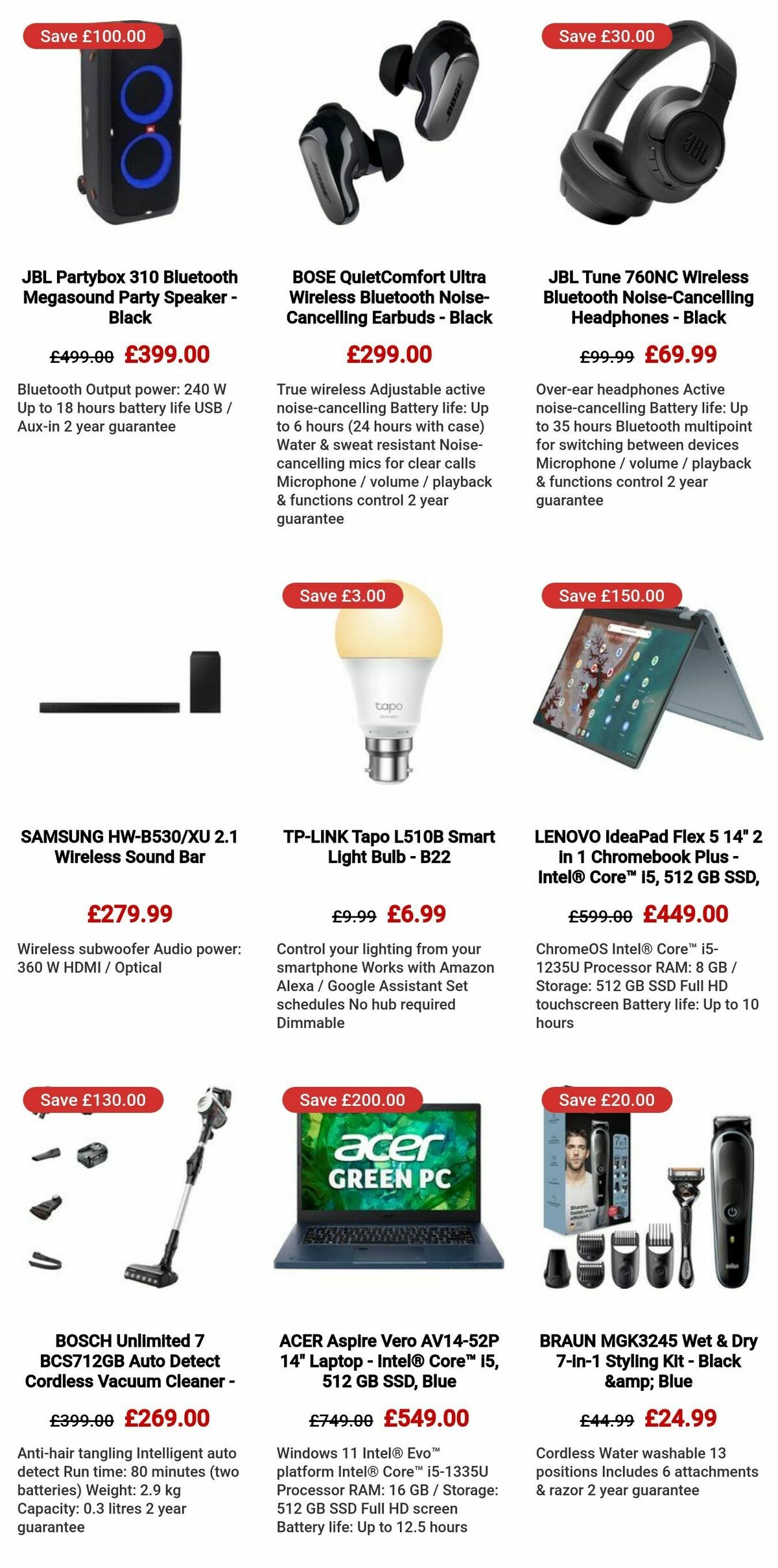 Currys Offers from 29 November