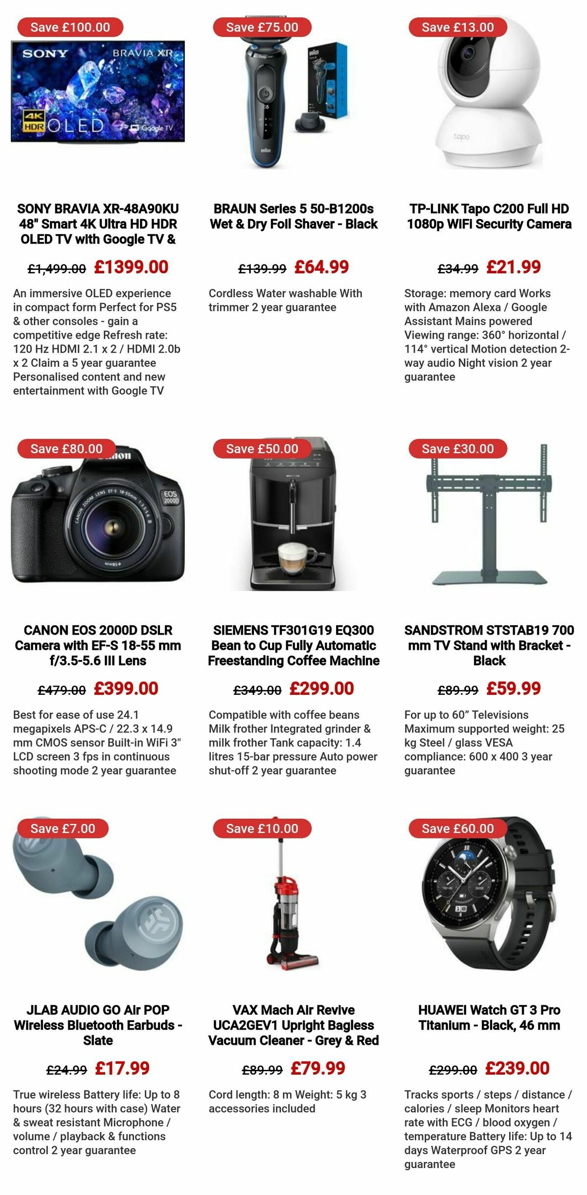 Currys Offers from 29 November