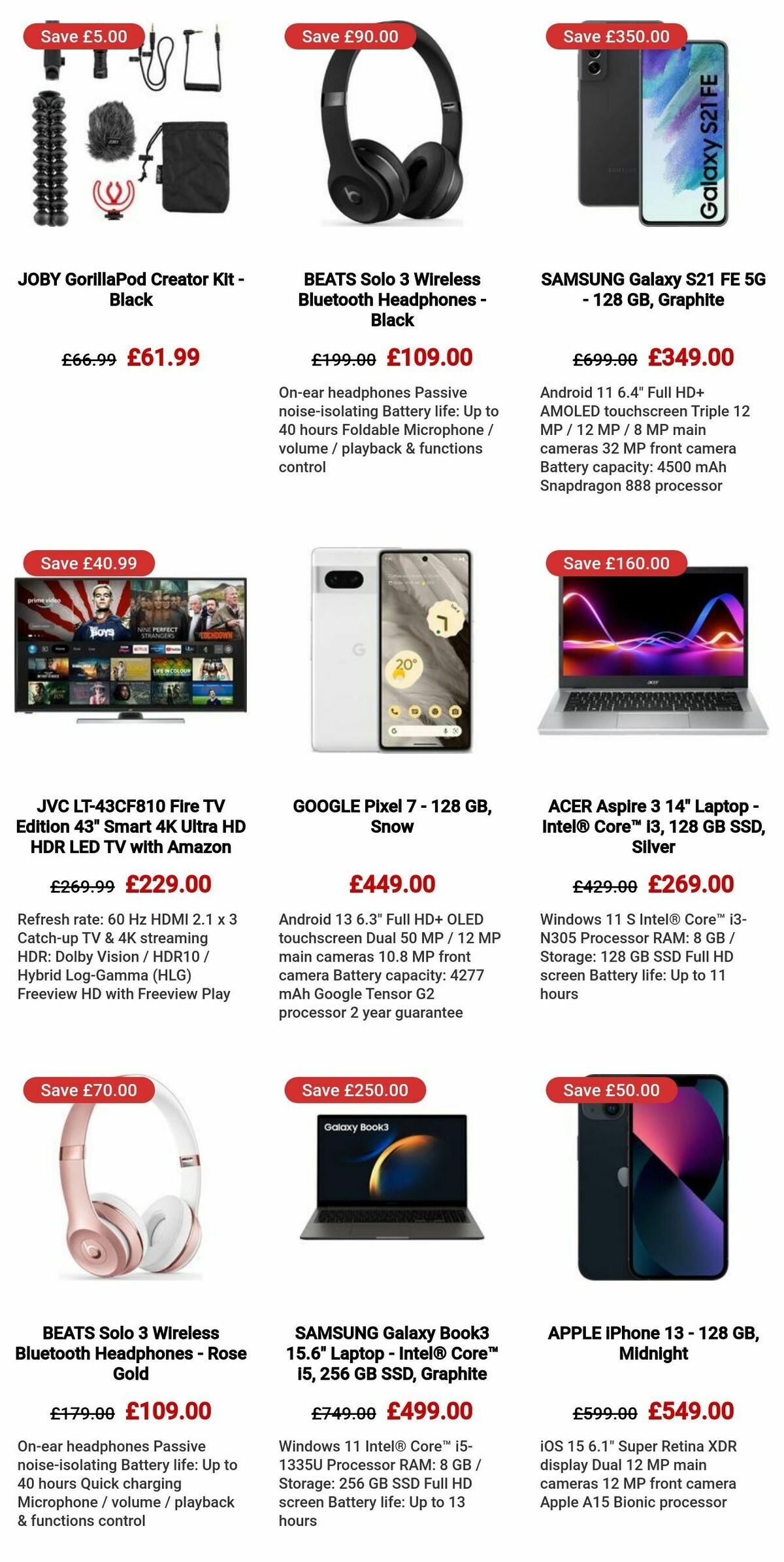 Currys Offers from 29 November