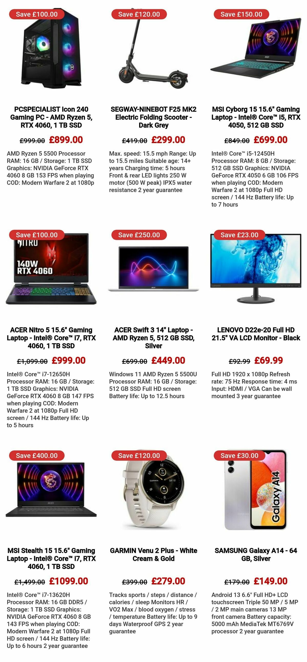 Currys Offers from 29 November