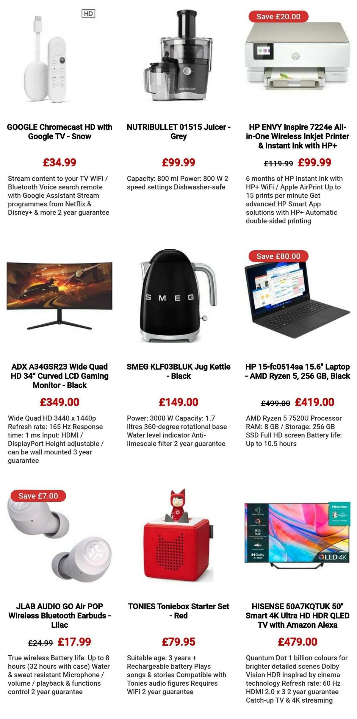 Currys Offers from 7 December