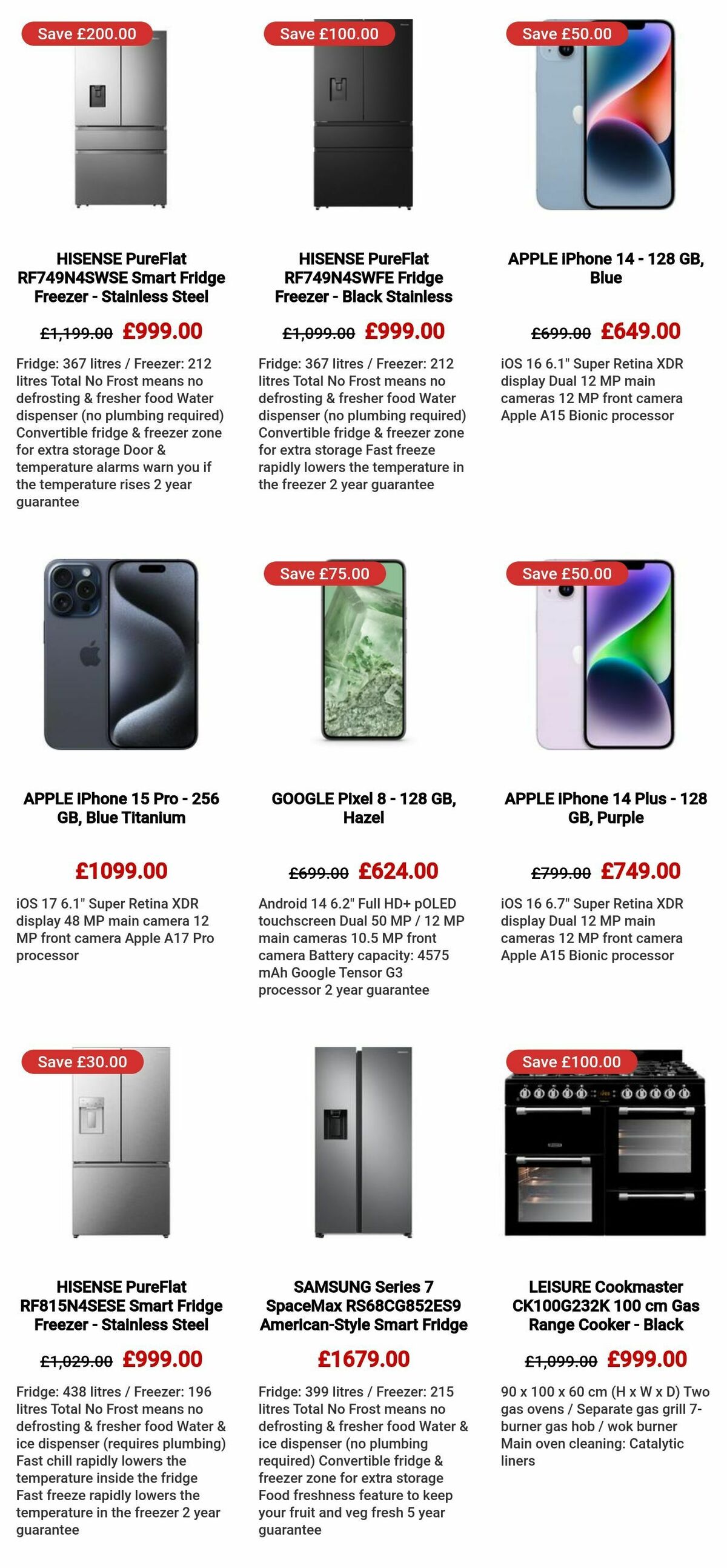 Currys Offers from 3 January