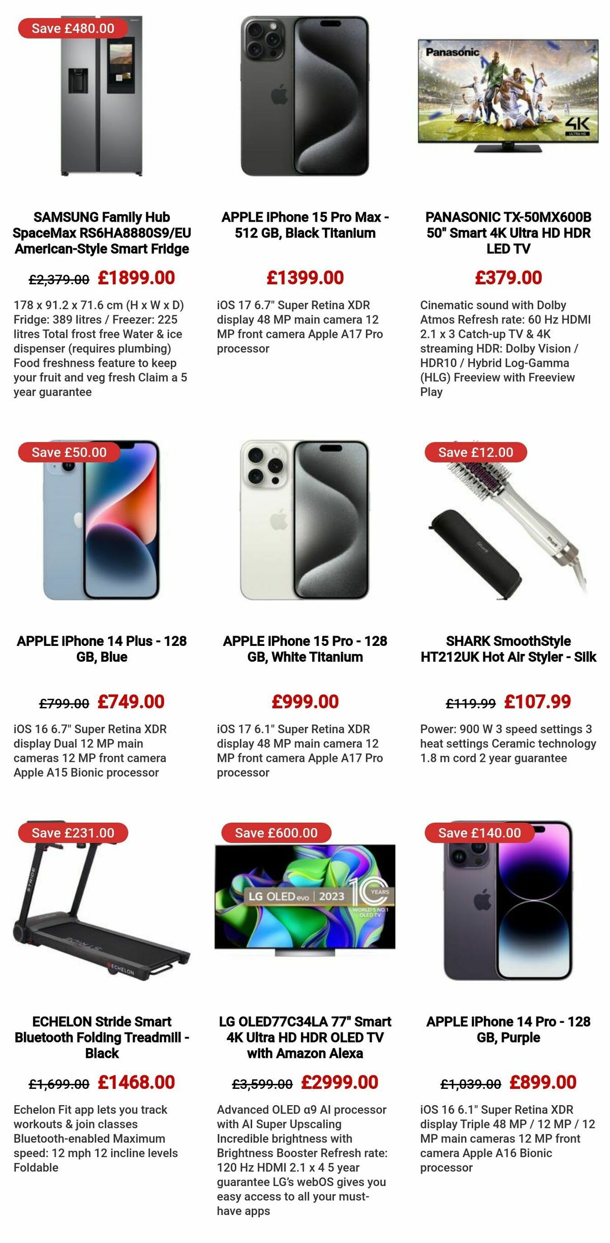 Currys Offers from 3 January