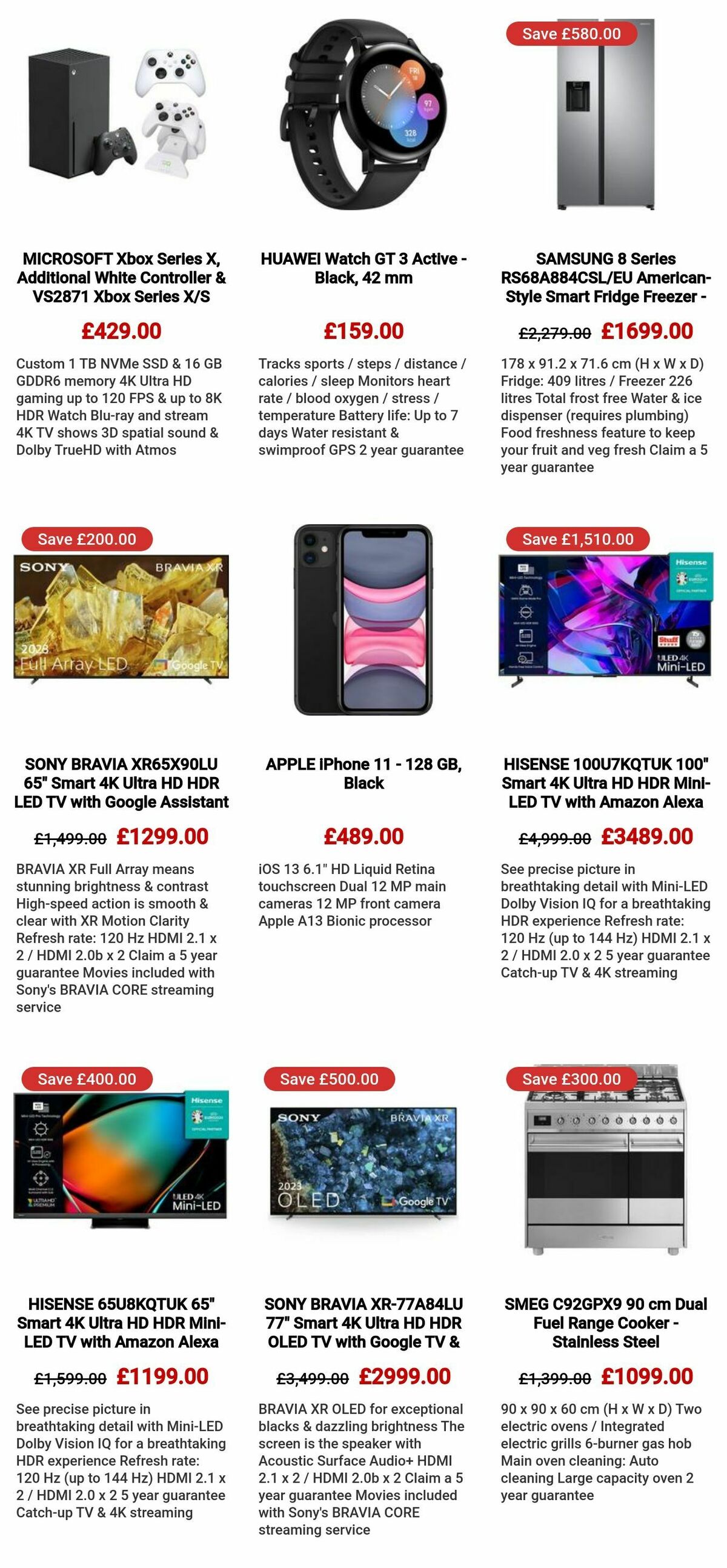 Currys Offers from 3 January