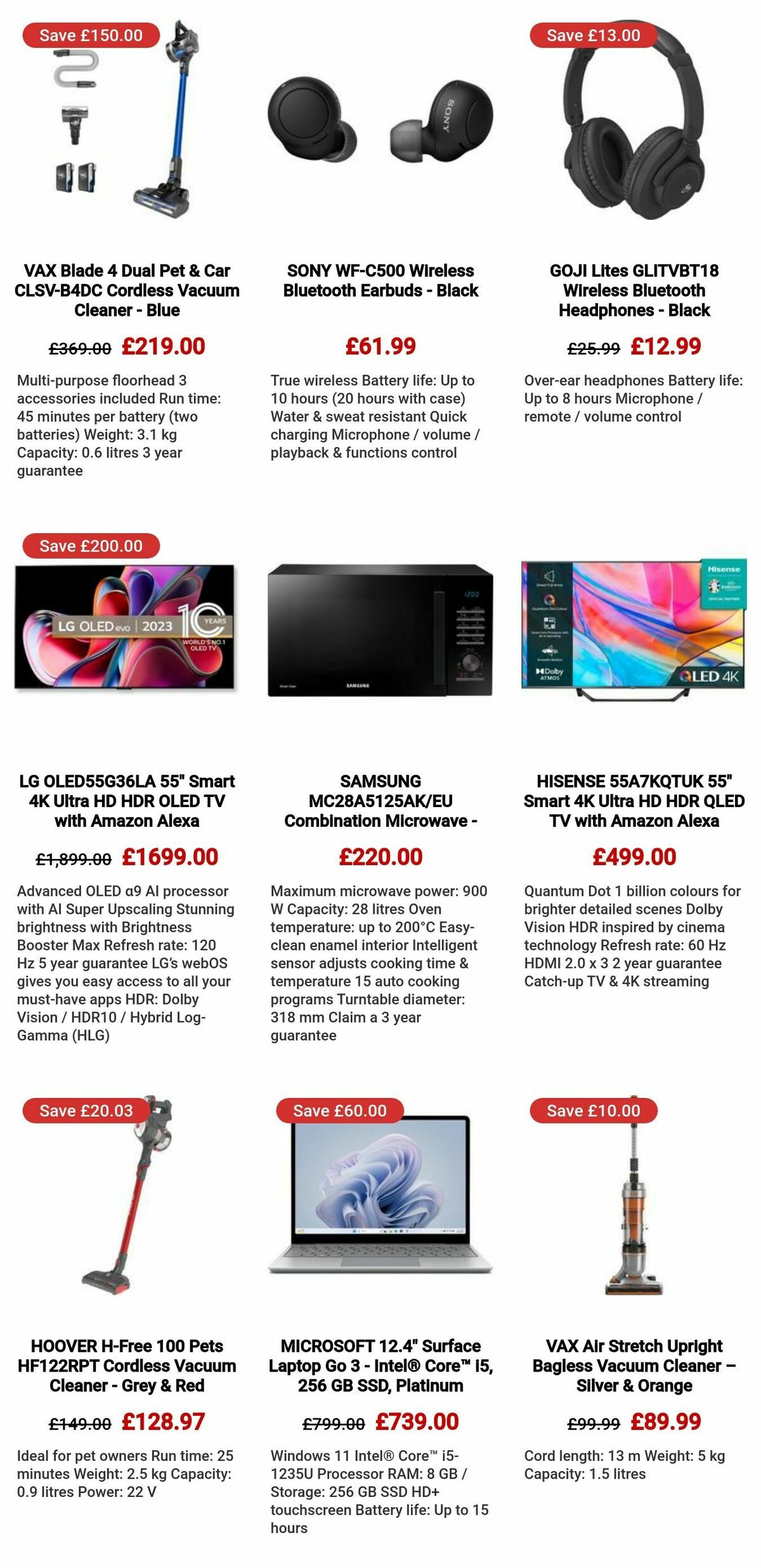 Currys Offers from 1 February