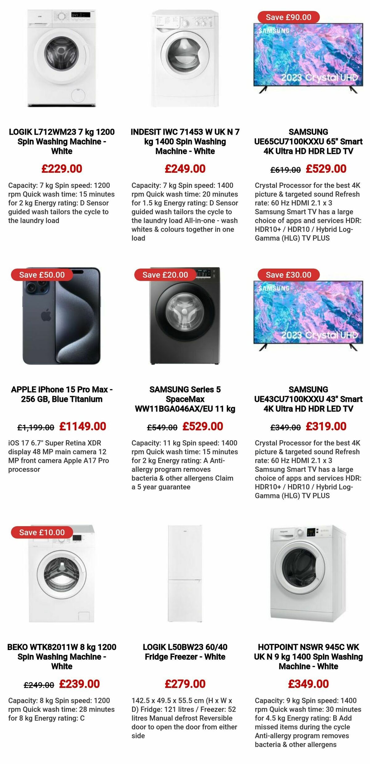 Currys Offers from 7 March