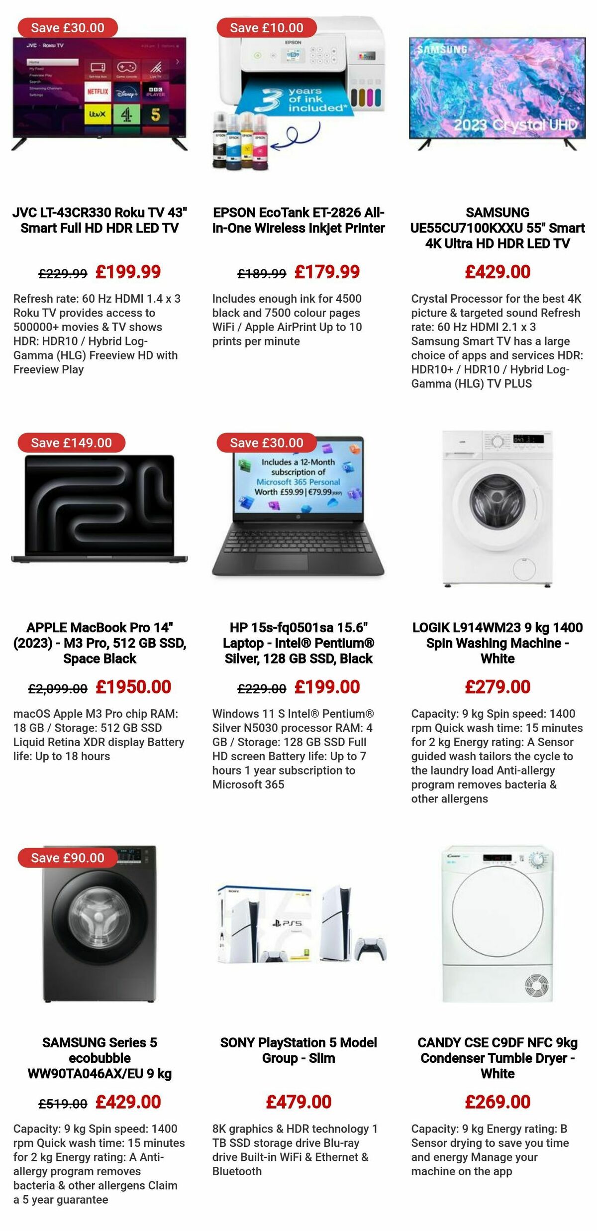 Currys Offers from 7 March