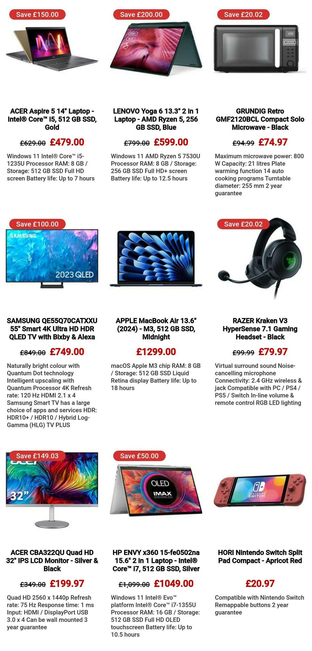 Currys Offers from 28 March