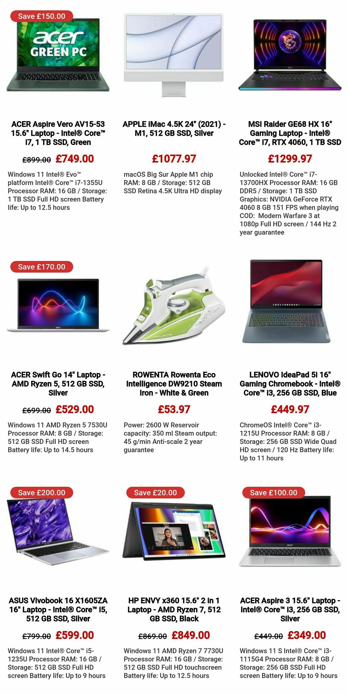 Currys Offers from 28 March