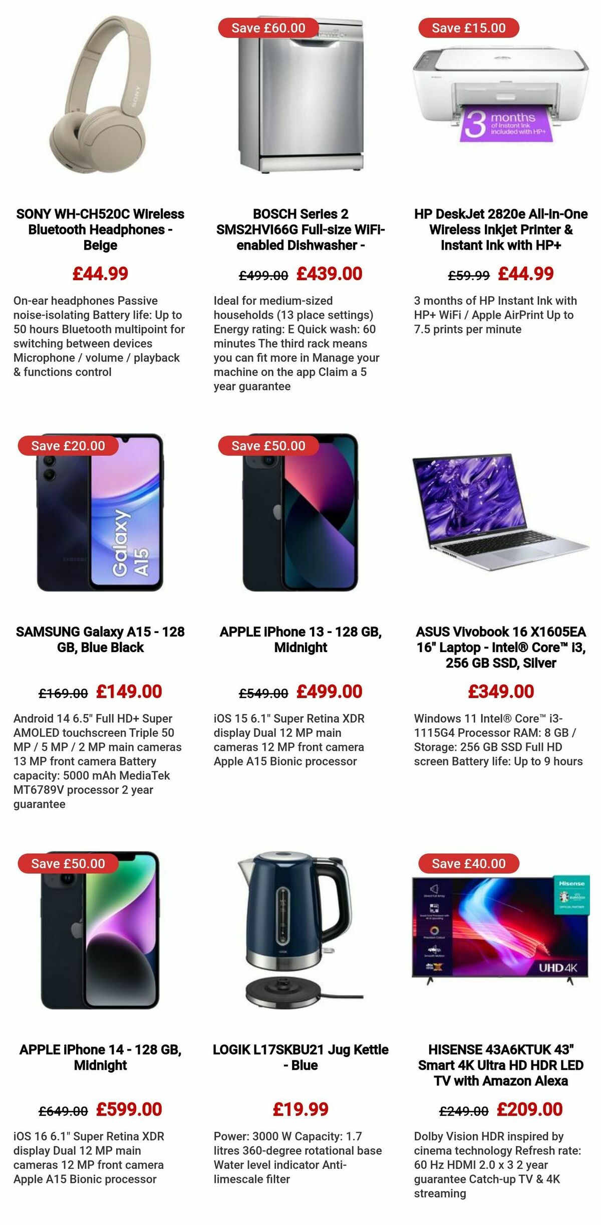 Currys Offers from 25 April