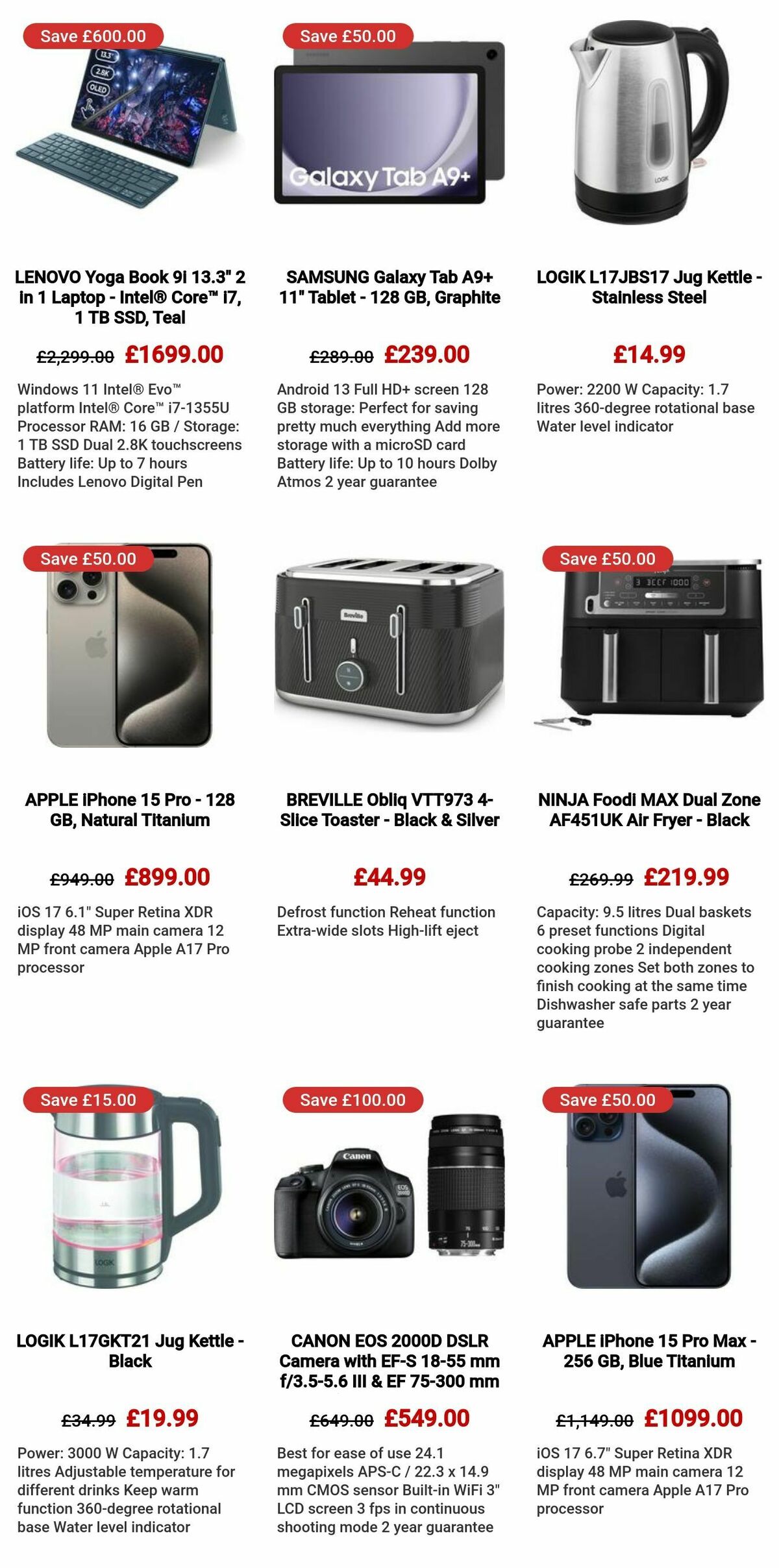 Currys Offers from 25 April