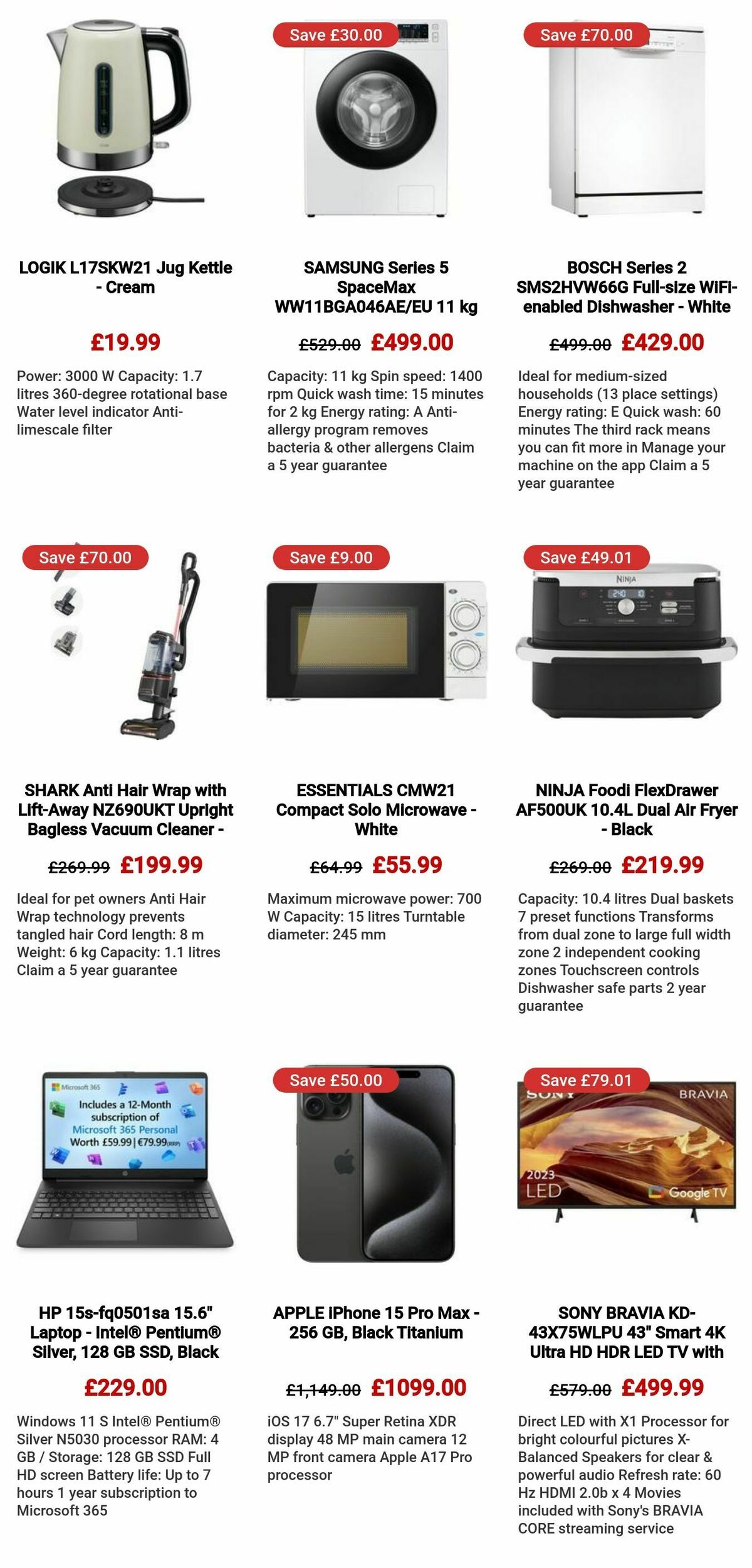 Currys Offers from 25 April