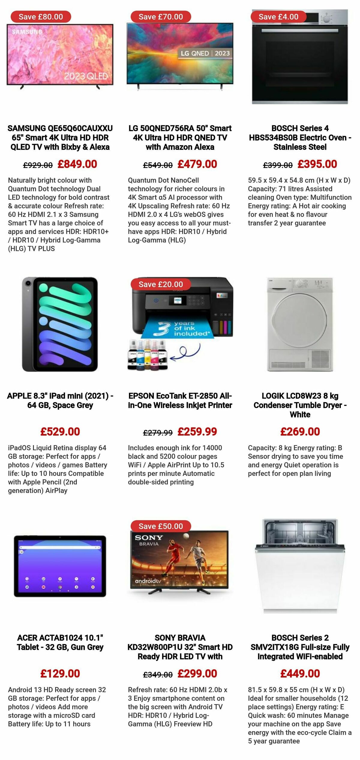 Currys Offers from 9 May