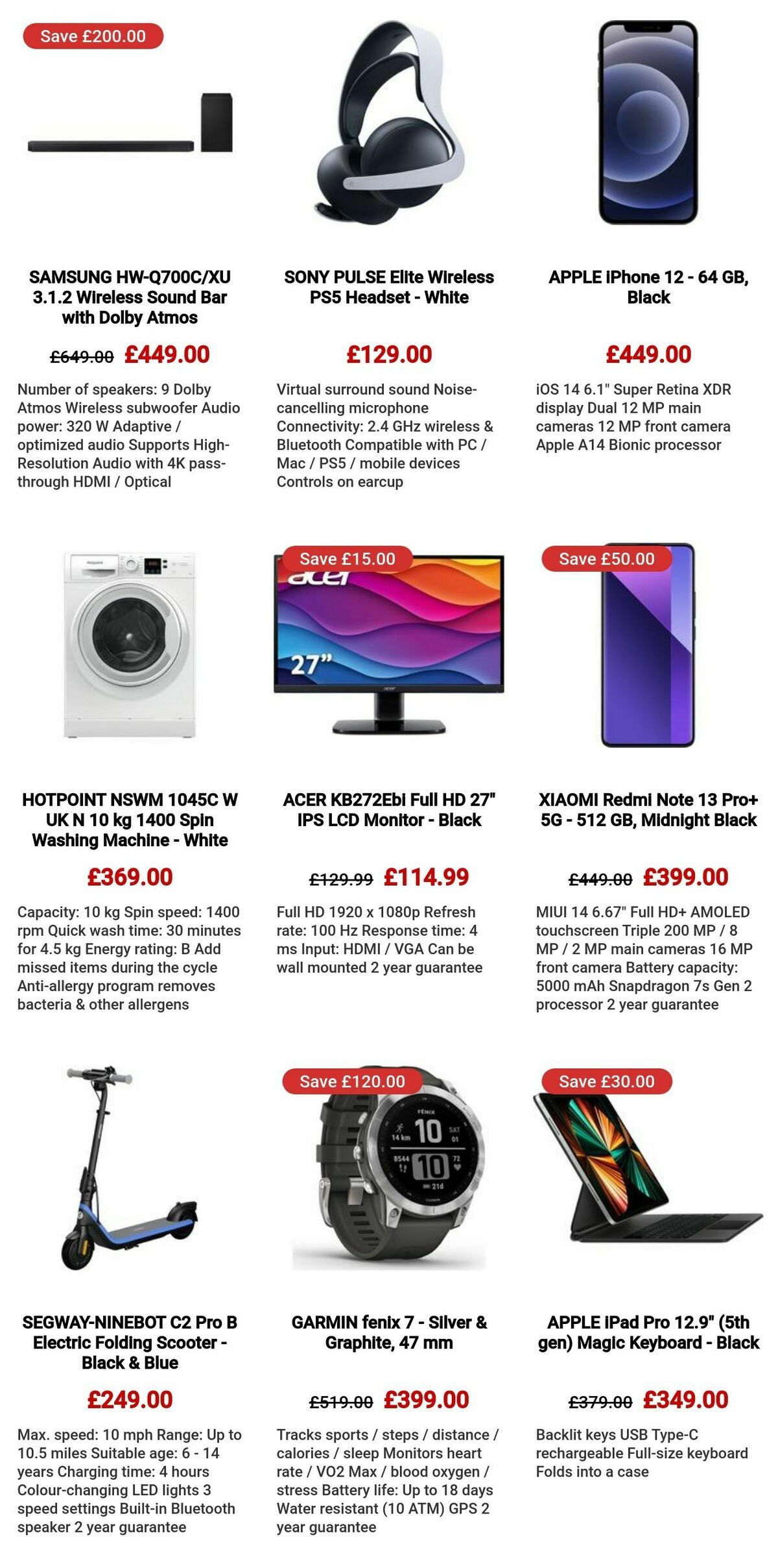 Currys Offers from 9 May