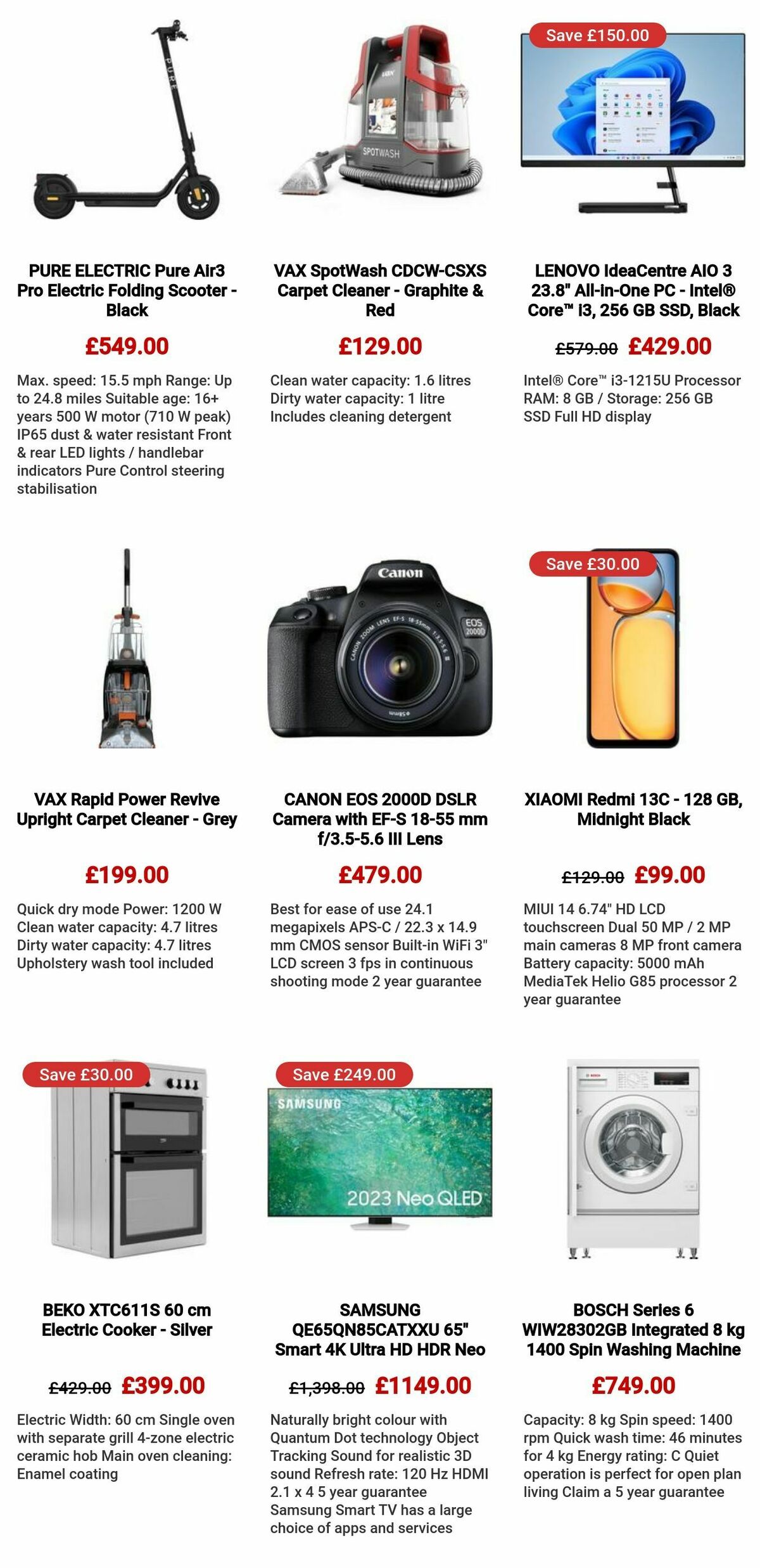 Currys Offers from 9 May