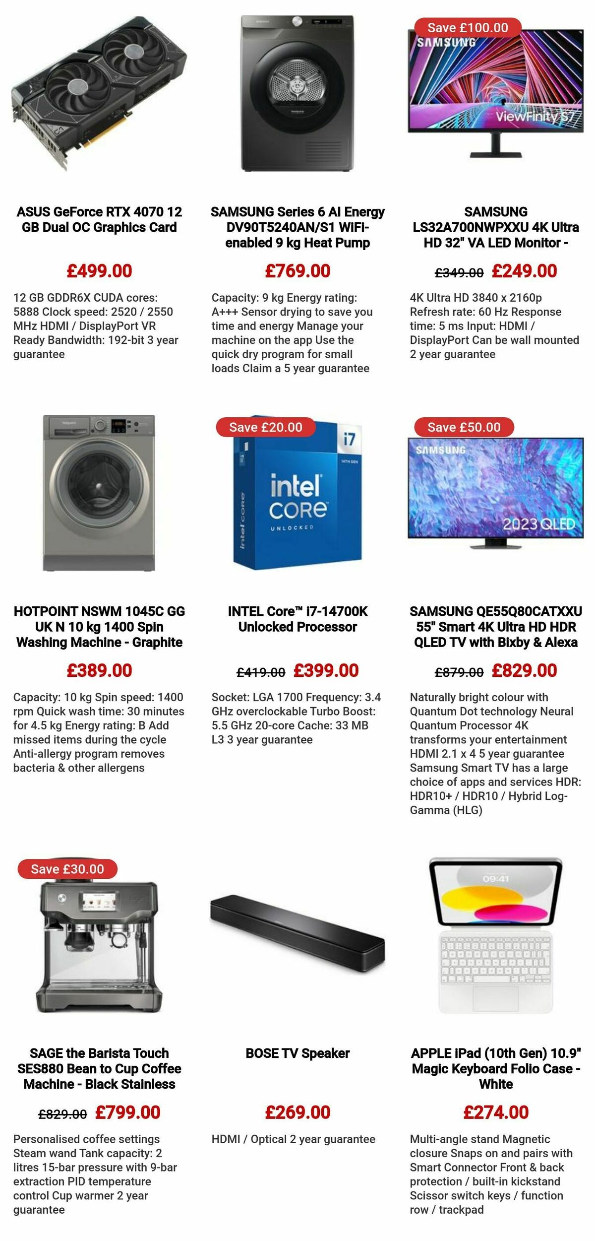 Currys Offers from 9 May