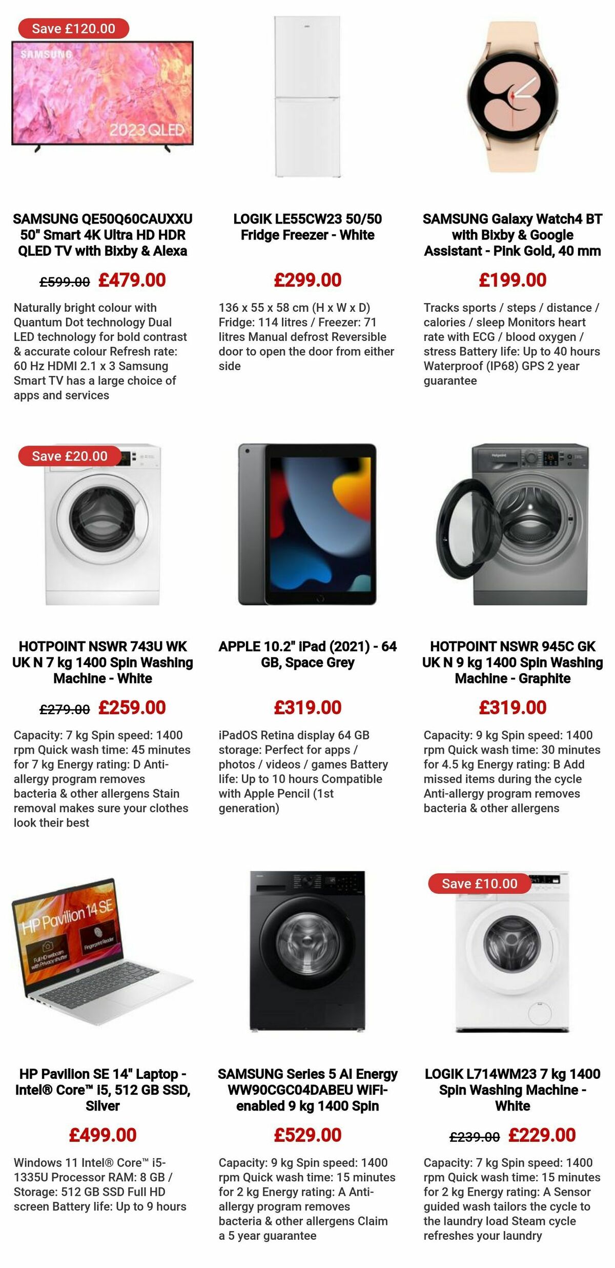 Currys Offers from 9 May