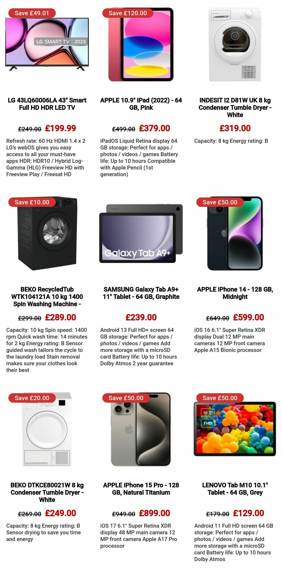 Currys Offers from 9 May