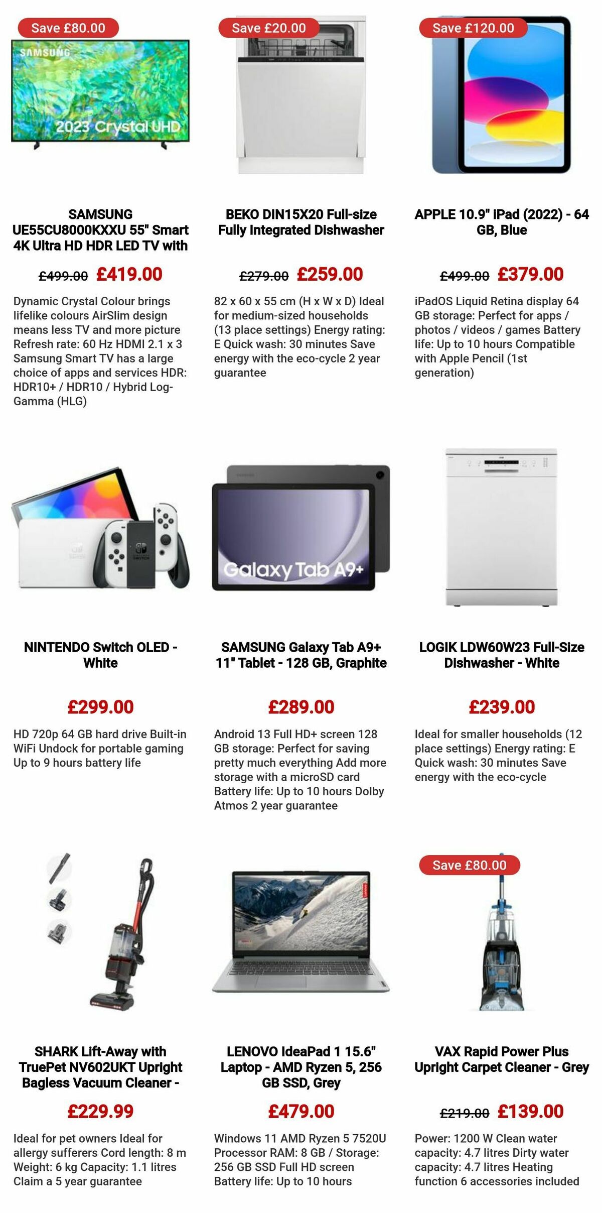 Currys Offers from 9 May