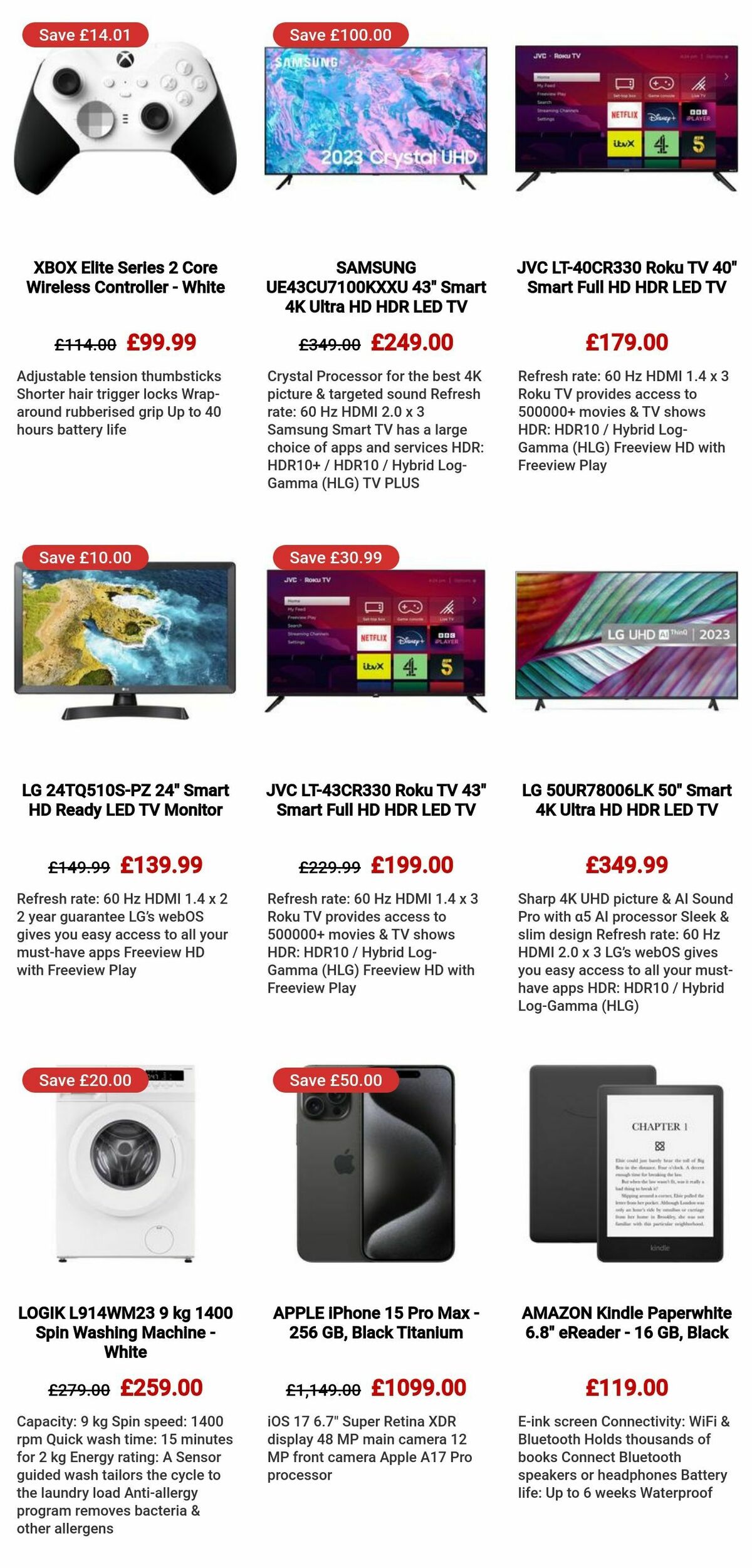 Currys Offers from 9 May