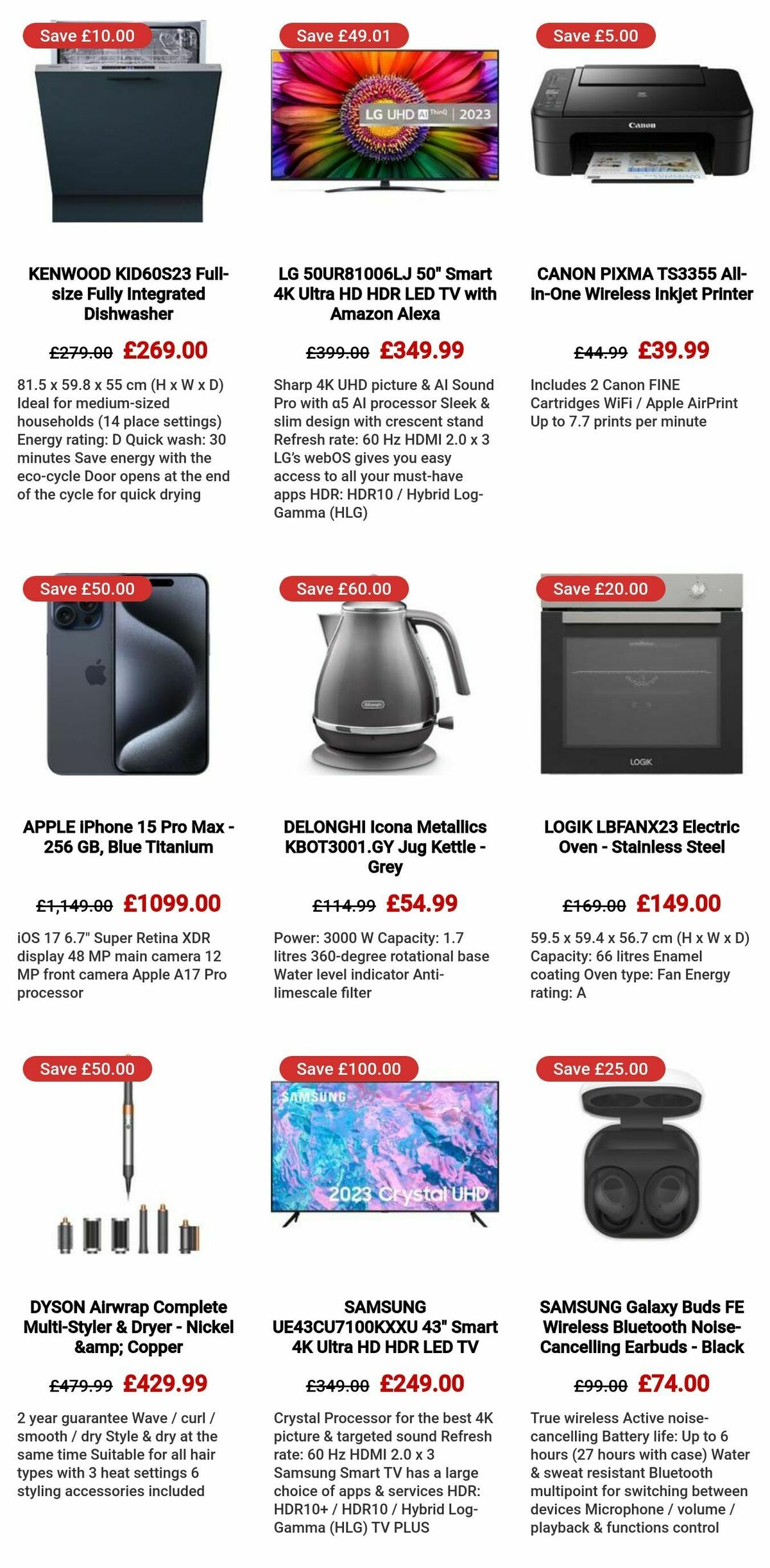 Currys Offers from 23 May