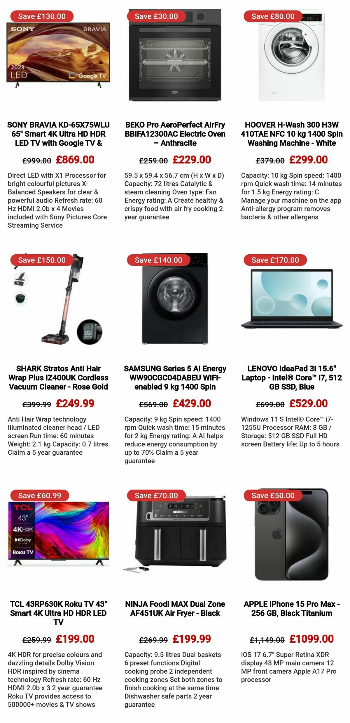 Currys Offers from 23 May