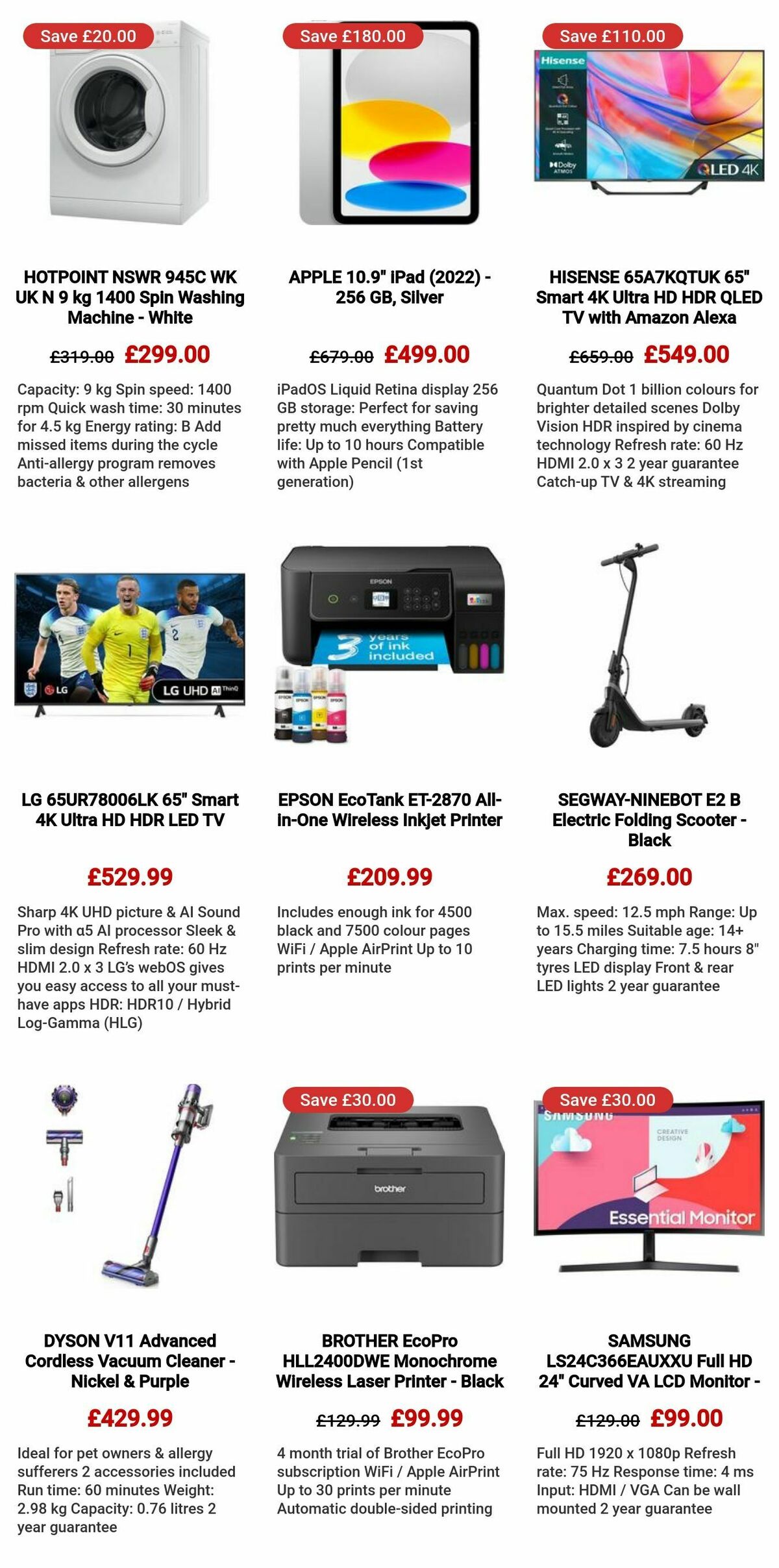 Currys Offers from 25 July