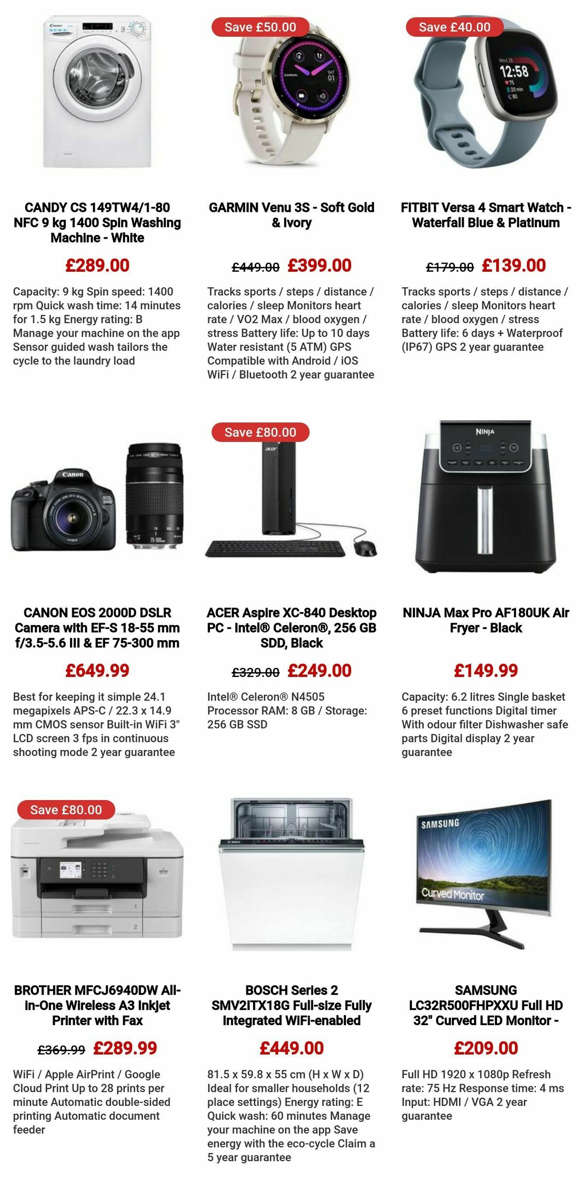 Currys Offers from 25 July