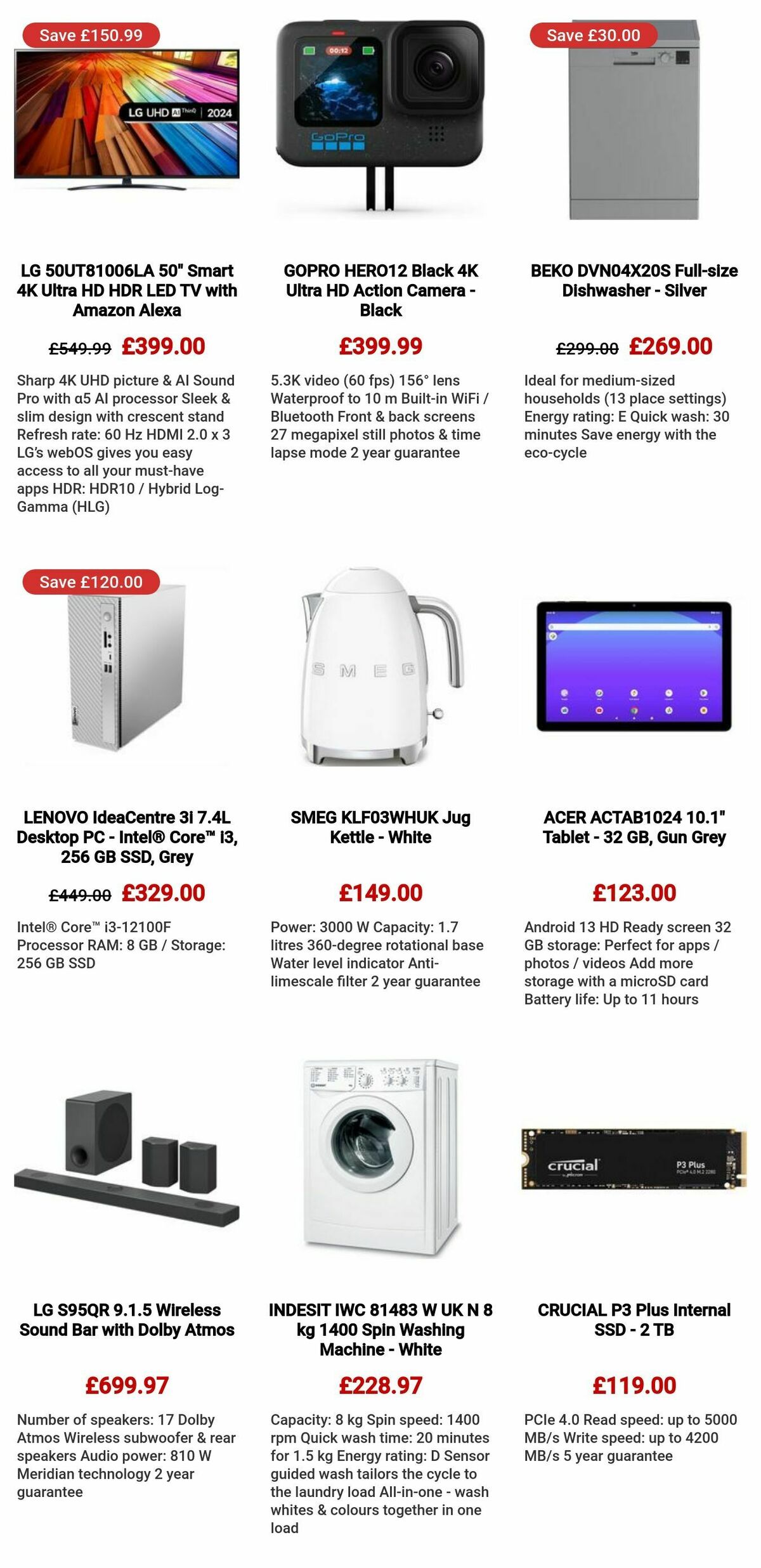 Currys Offers from 25 July